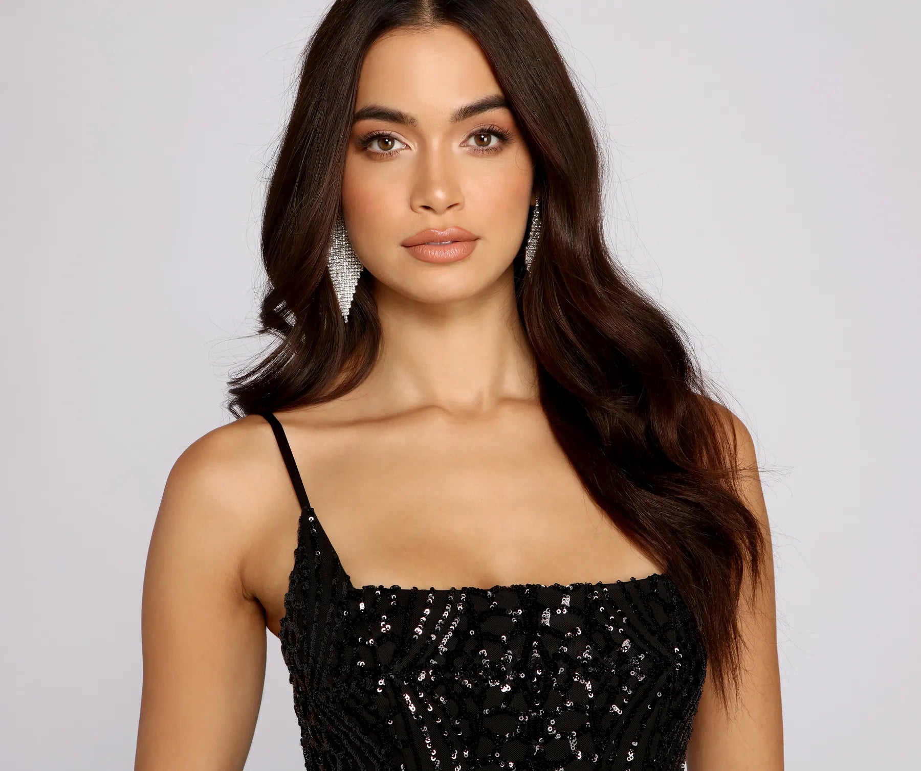 Lissie Formal Sequin Mini Dress - BLACK