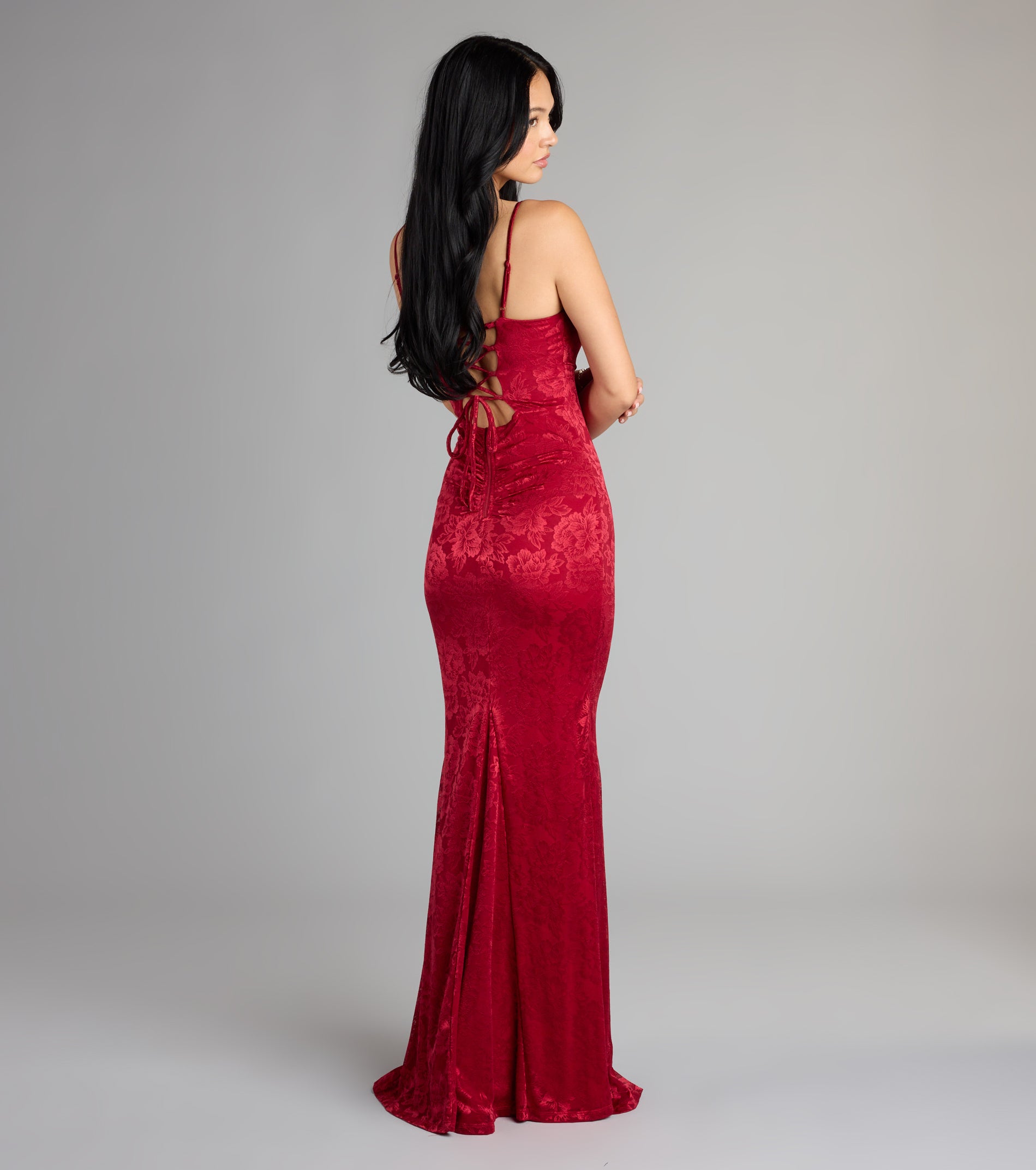 Kendal Lace Mermaid Formal Dress - RED
