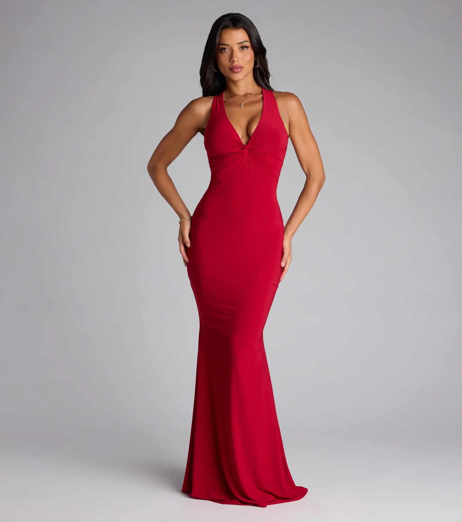 Juliane Strappy Back Mermaid Formal Dress - RED