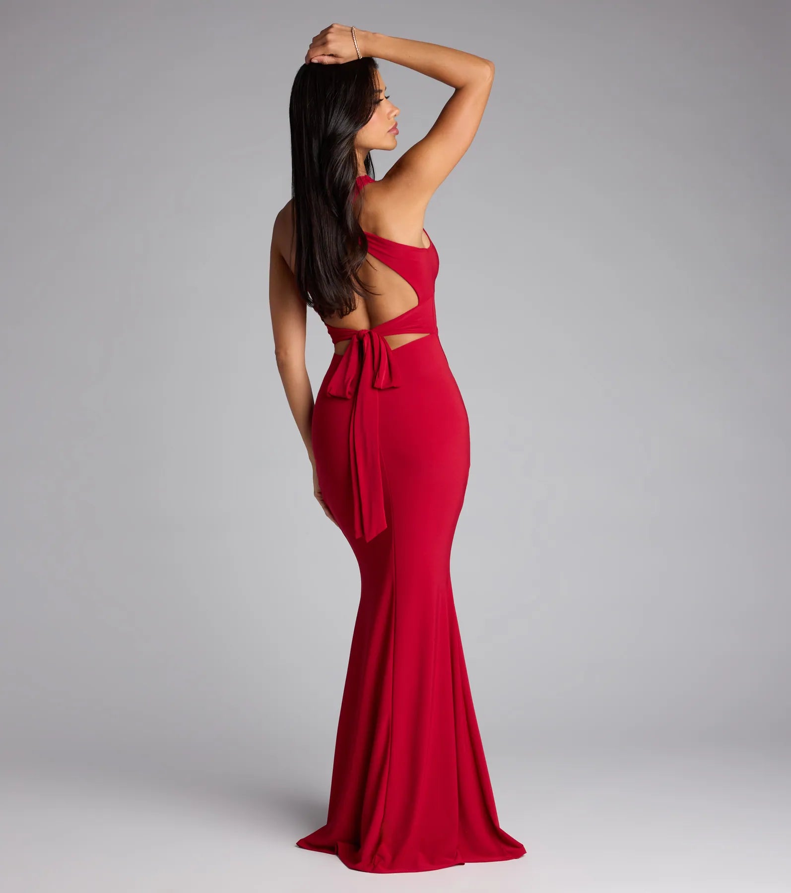 Juliane Strappy Back Mermaid Formal Dress - RED