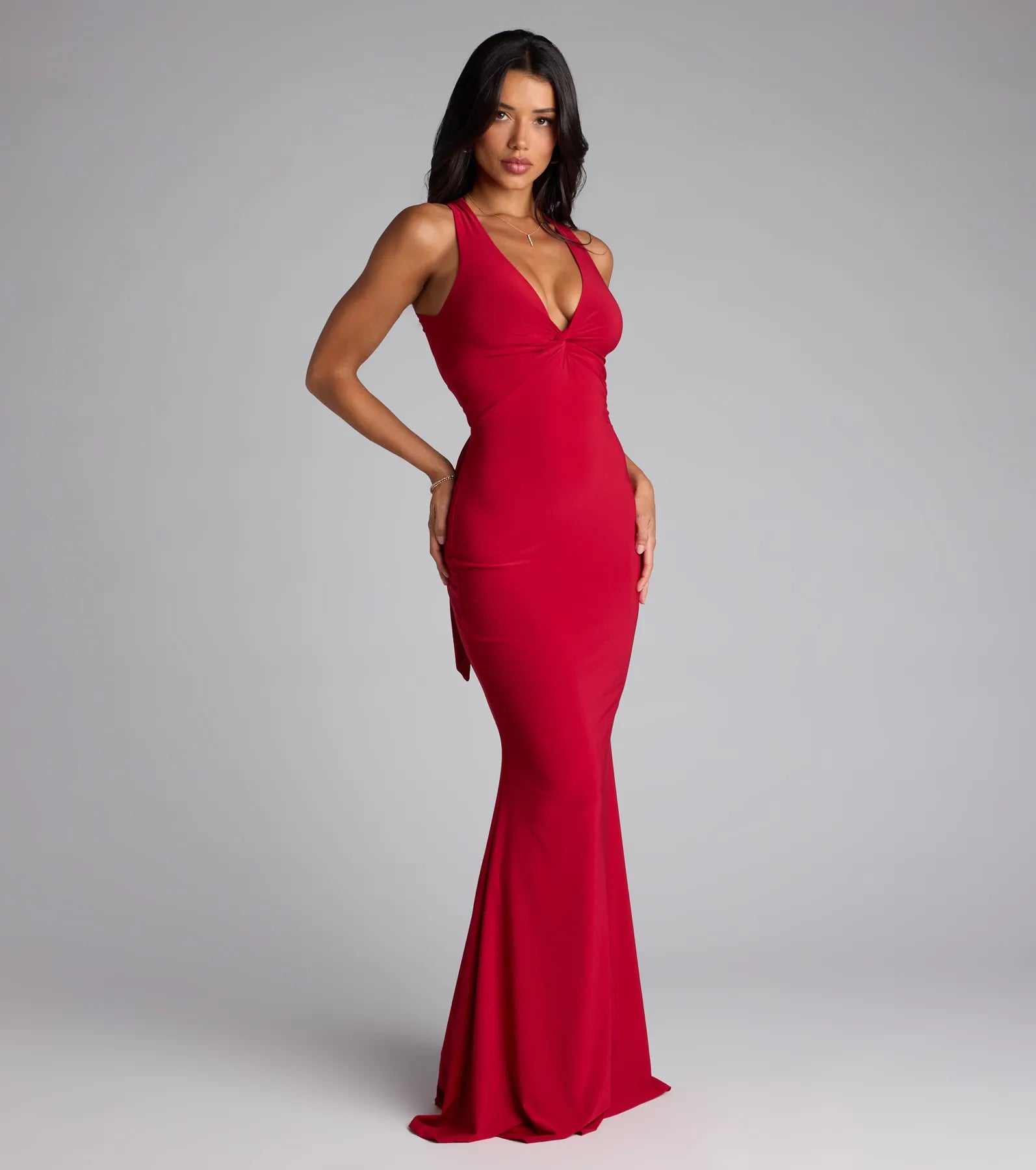Juliane Strappy Back Mermaid Formal Dress - RED