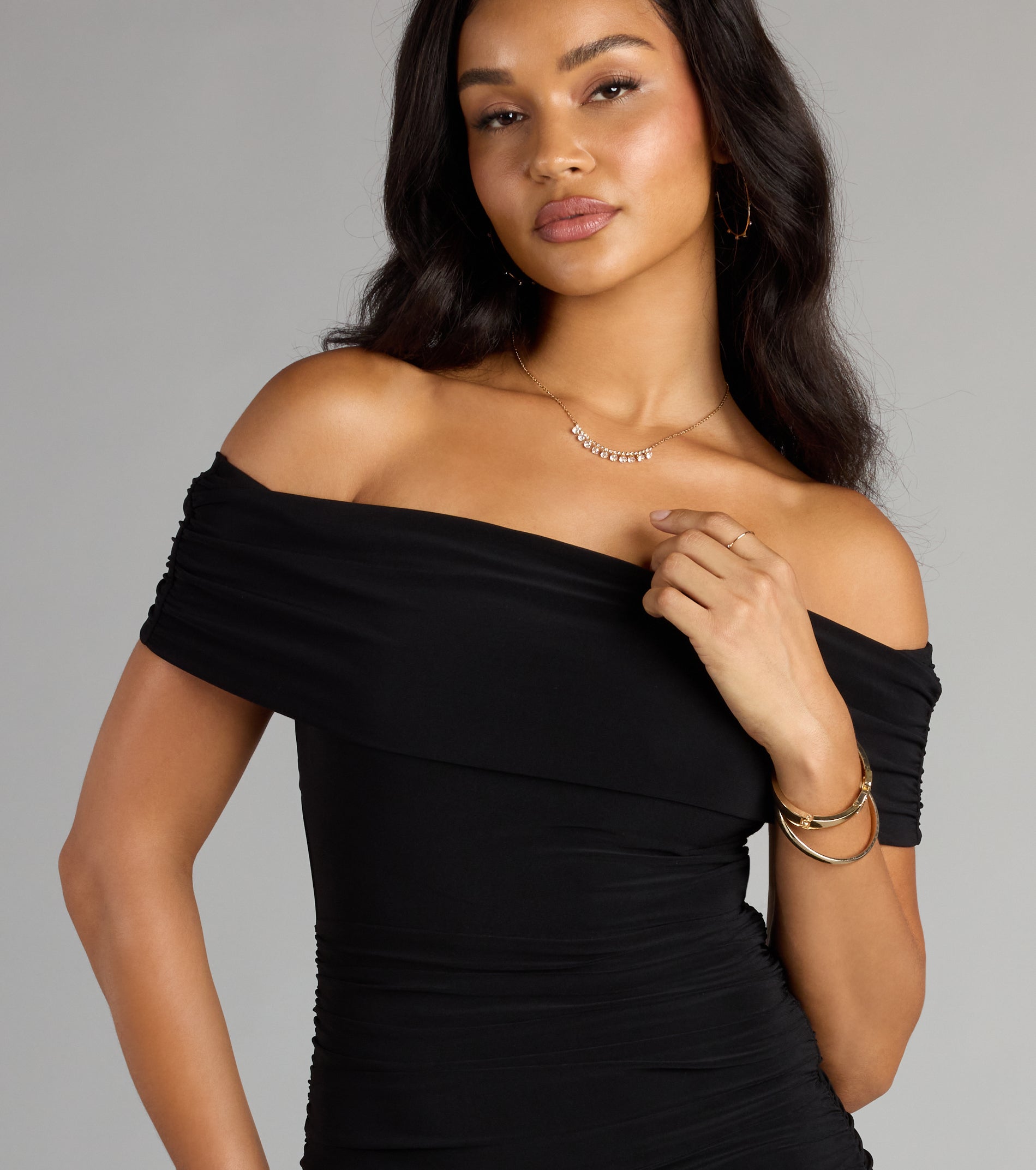 Arial Open Back Mermaid Formal Dress - BLACK