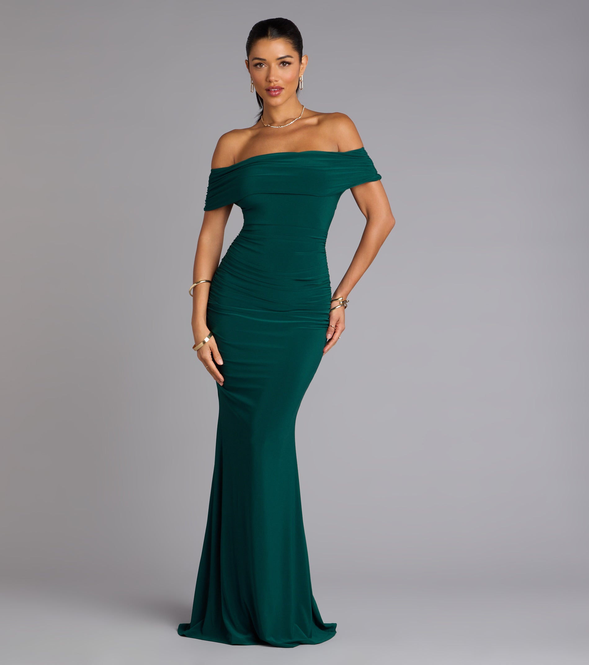 Arial Open Back Mermaid Formal Dress - HUNTER