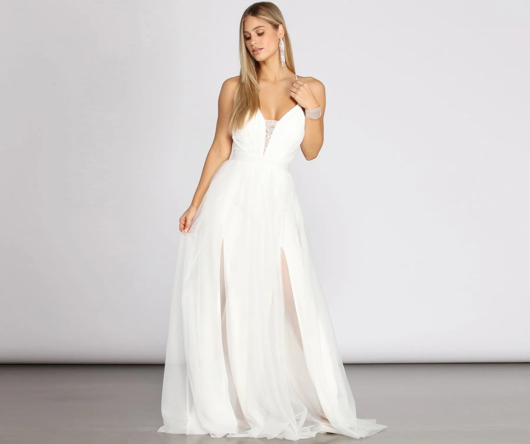 Maxine A-Line Tulle Dress - IVORY