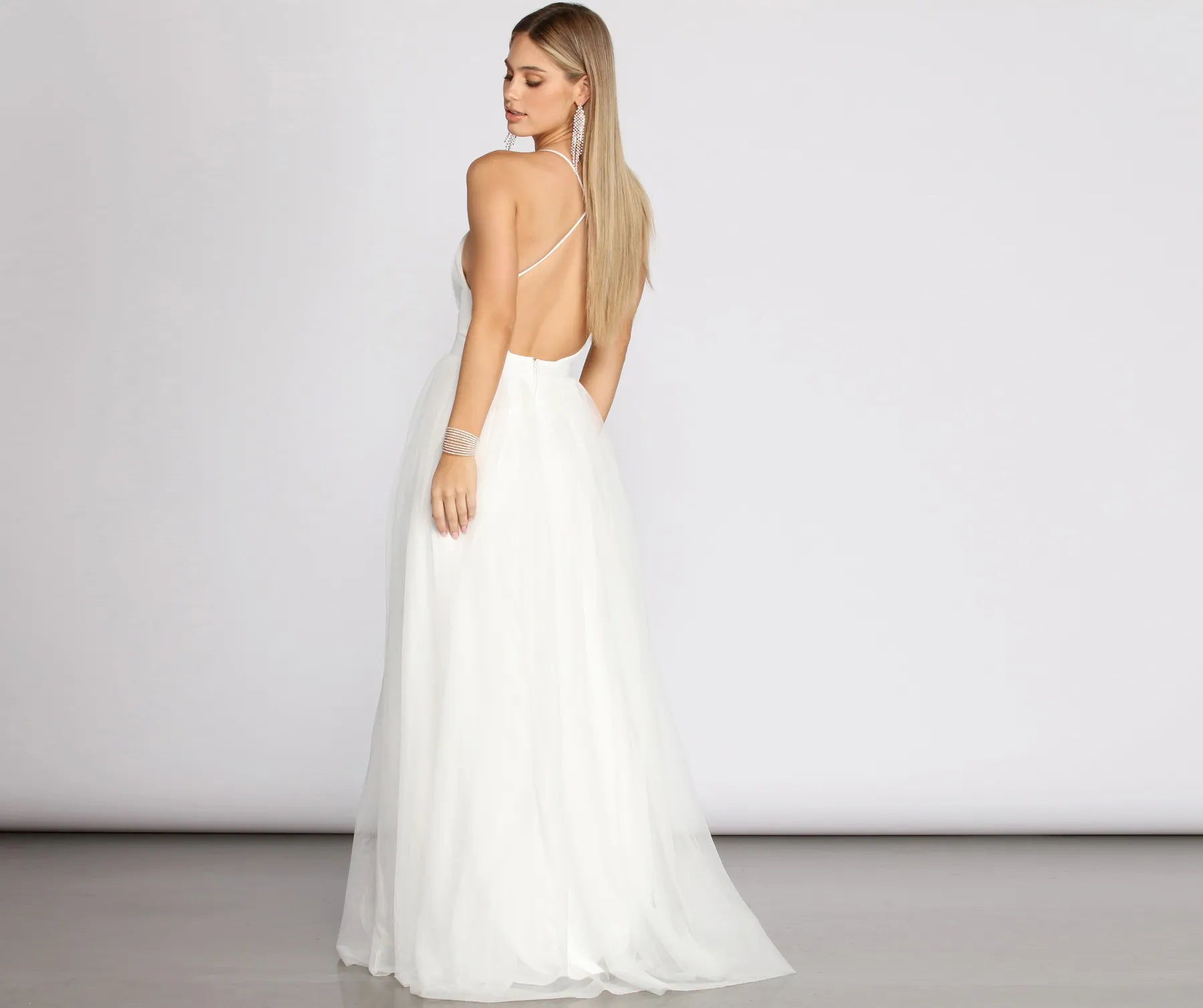 Maxine A-Line Tulle Dress - IVORY