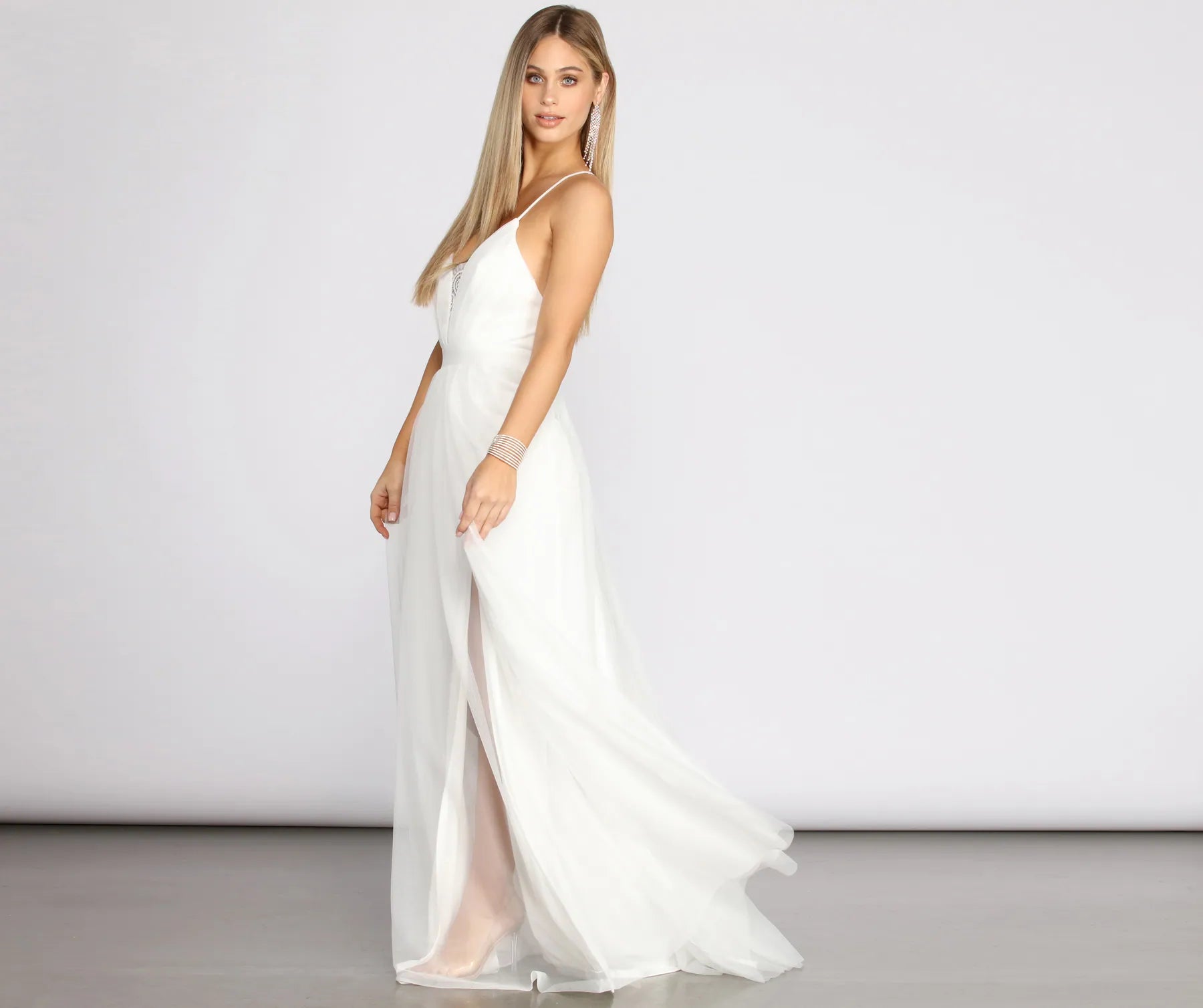 Maxine A-Line Tulle Dress - IVORY