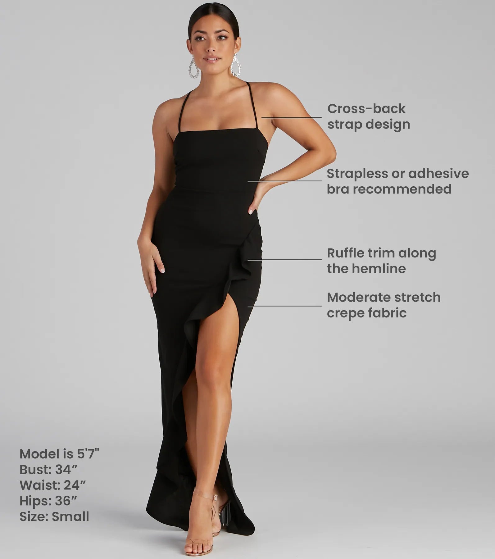 Tiffany Sleeveless High Slit Formal Dress - BLACK