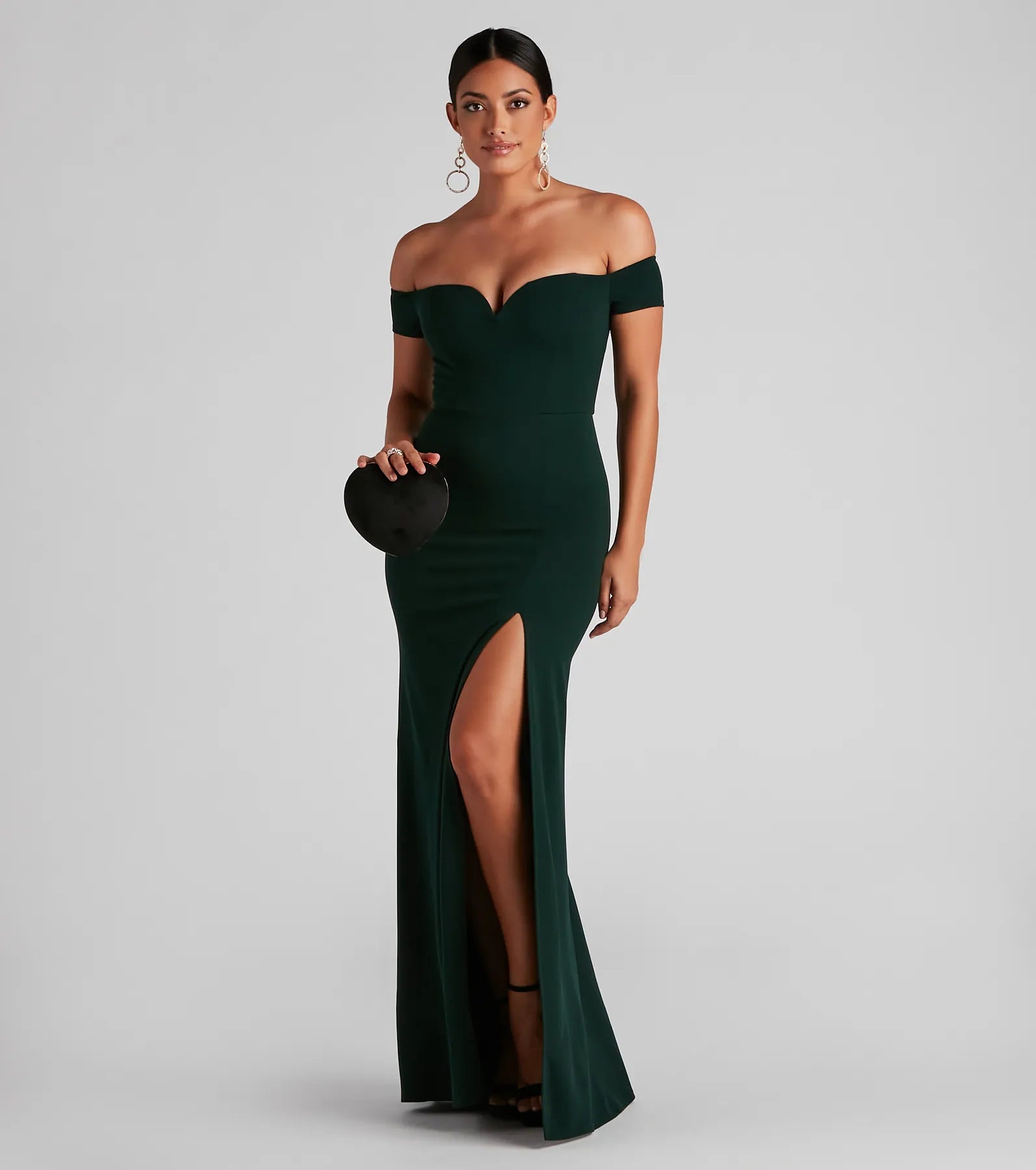 Myra Formal High Slit Dress - HUNTER
