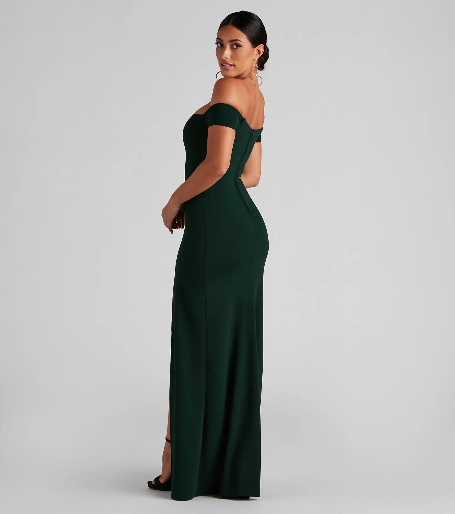 Myra Formal High Slit Dress - HUNTER