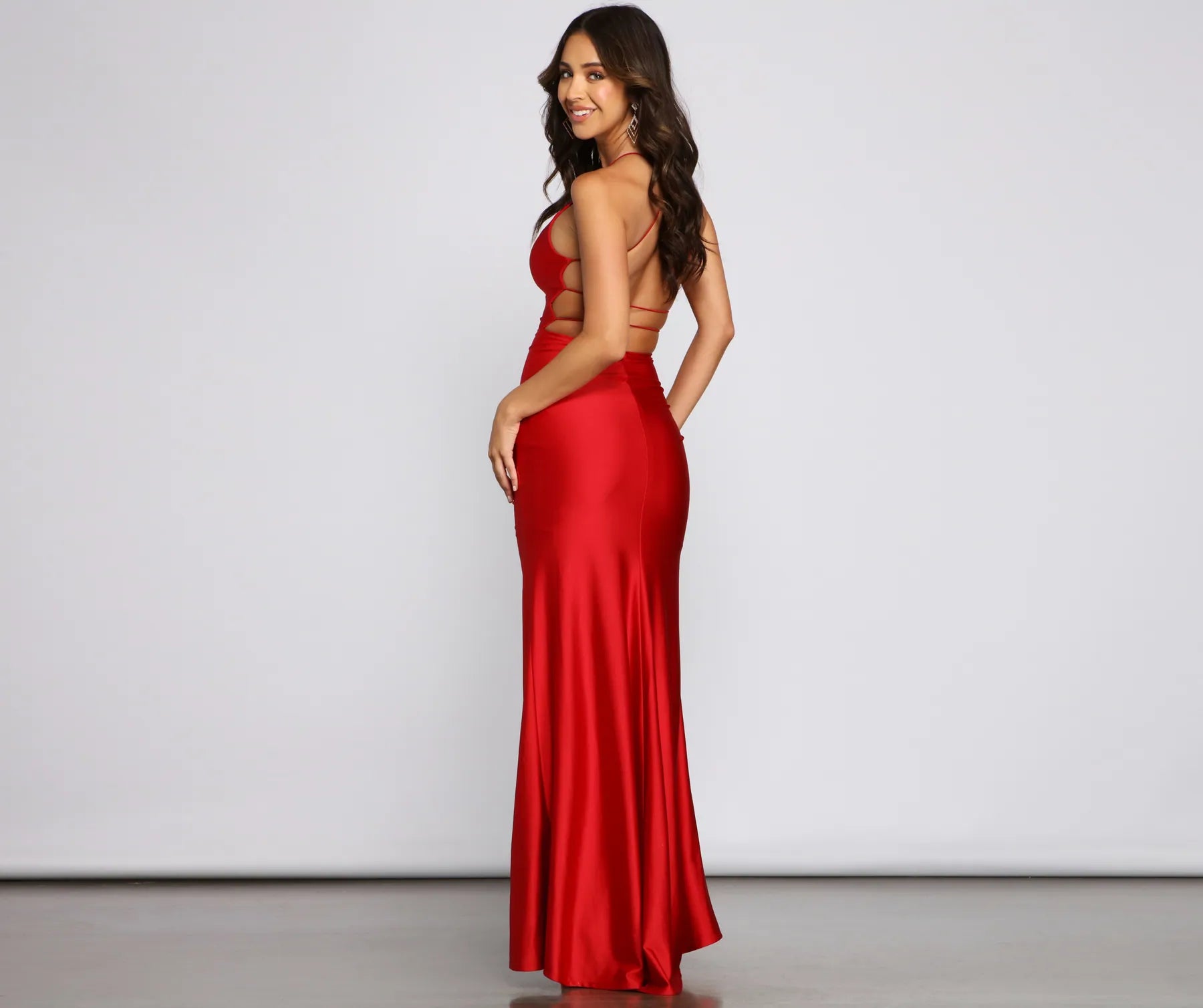 Whitney Formal High-Slit Mermaid Dress - RED