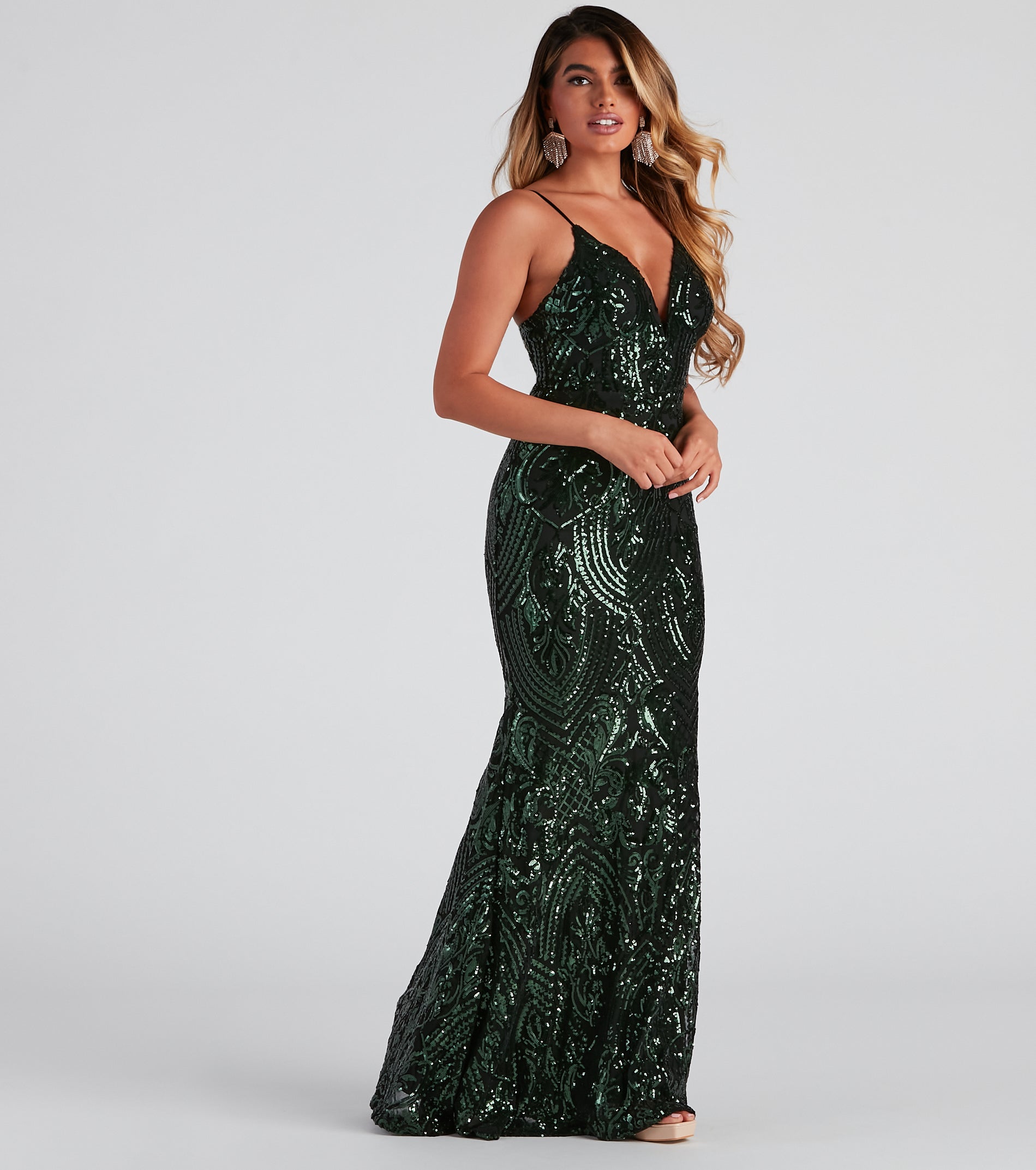 Fritzy Sequin Mermaid Dress - HUNTER