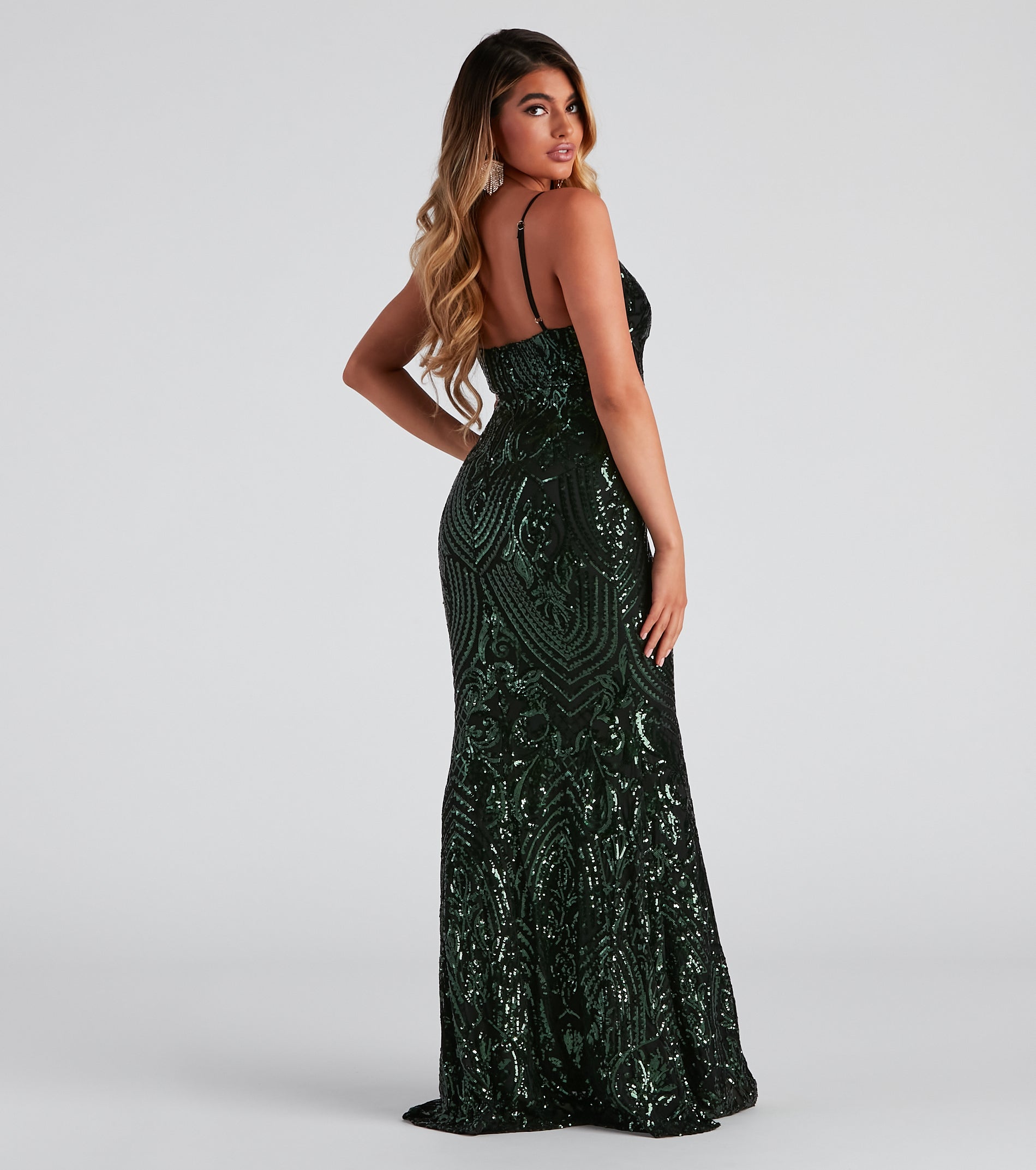 Fritzy Sequin Mermaid Dress - HUNTER