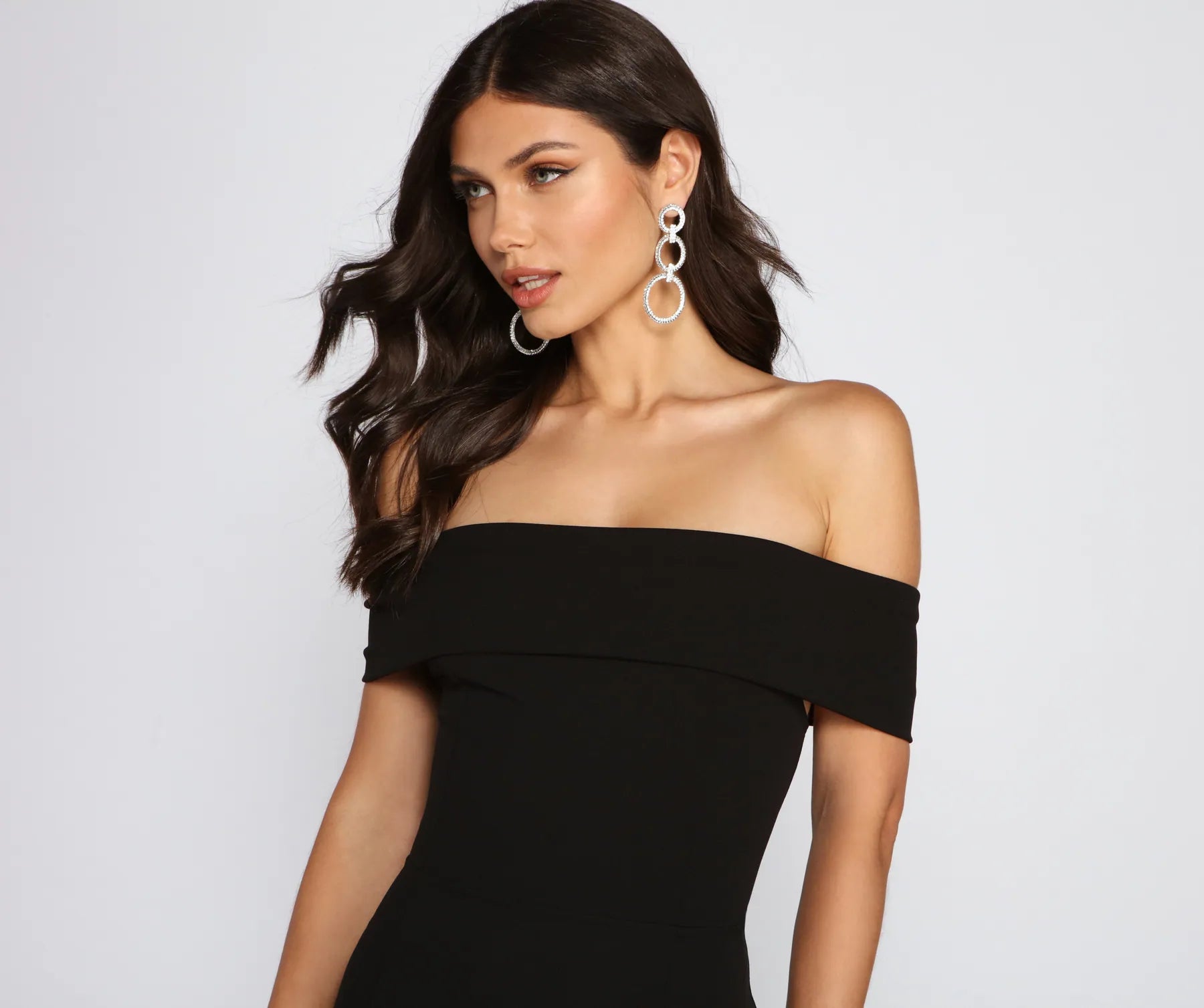 Layci Formal High Slit Dress - BLACK