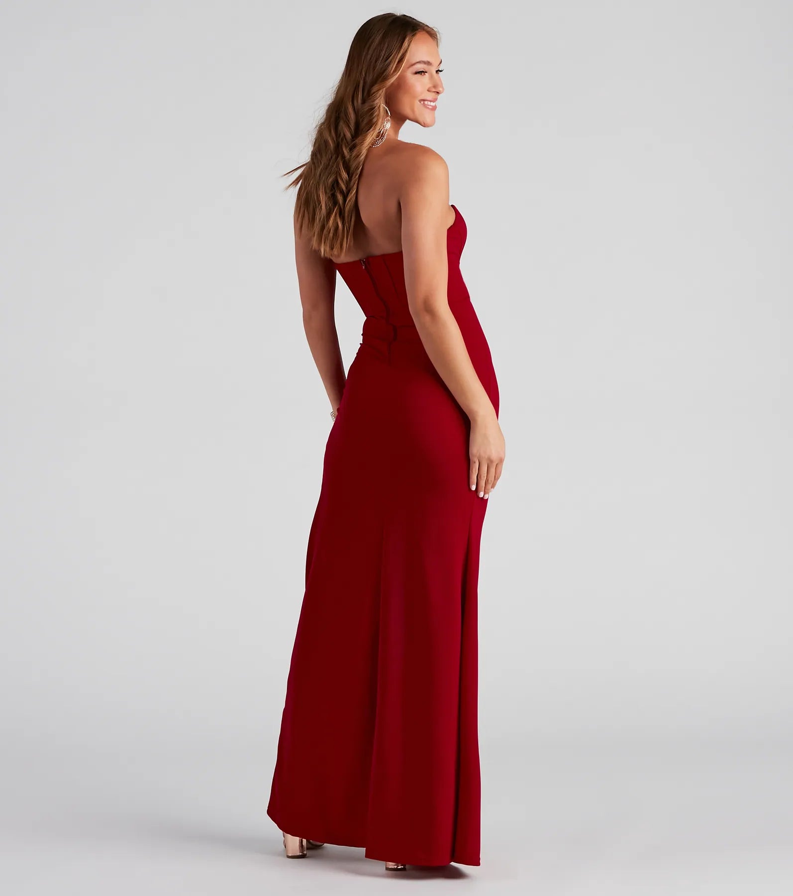 Valentina Formal Corset Mermaid Dress - RED