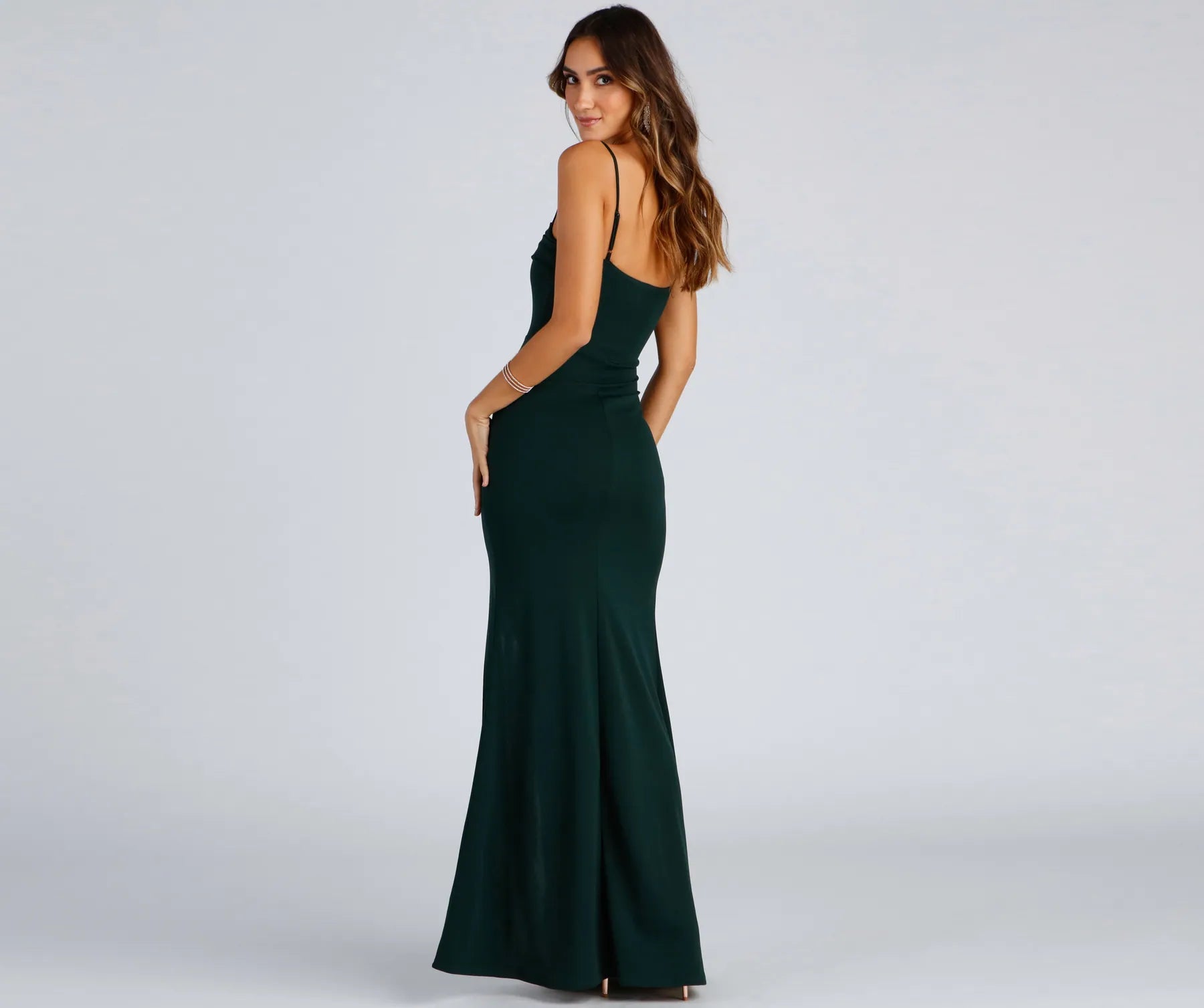 Anna Formal High-Slit Mermaid Dress - HUNTER