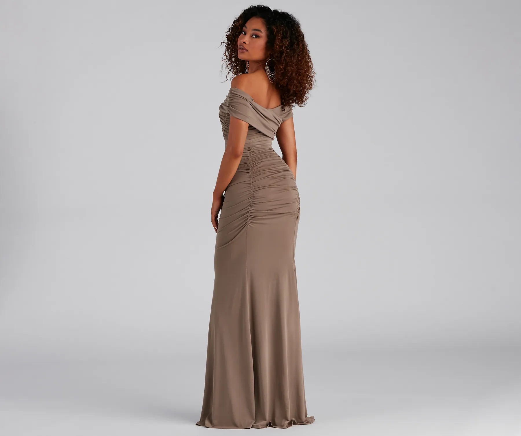 Layne Off-The-Shoulder Mermaid Formal Dress - NUDE