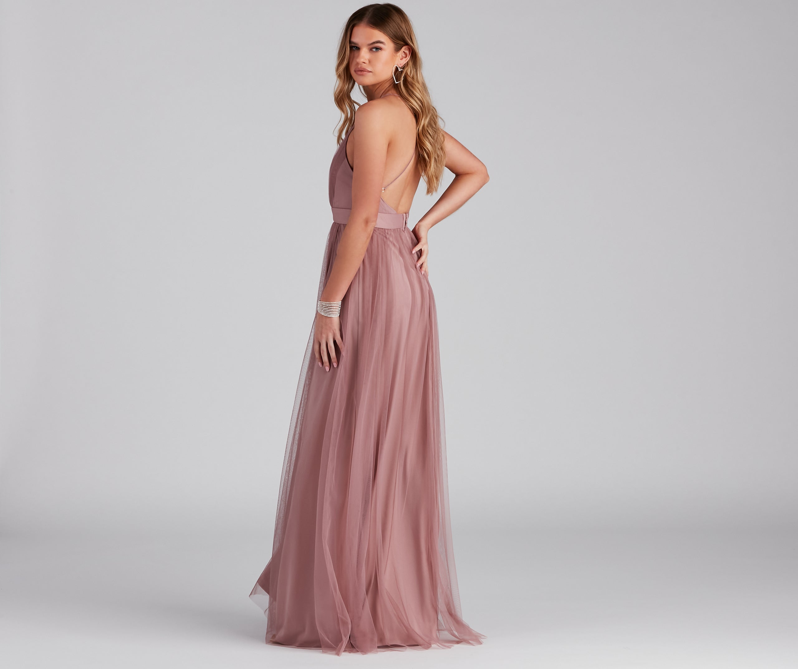 Shay A-Line Tulle Formal Dress - LAVENDER