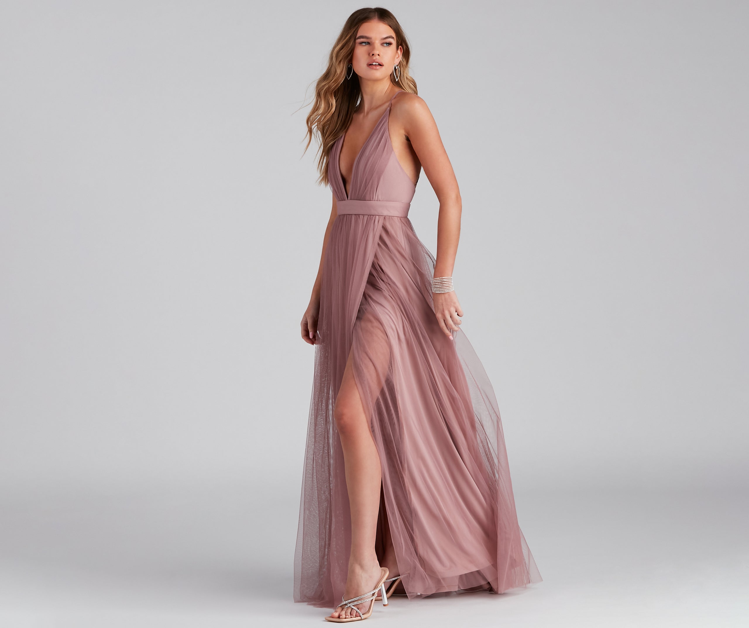 Shay A-Line Tulle Formal Dress - LAVENDER