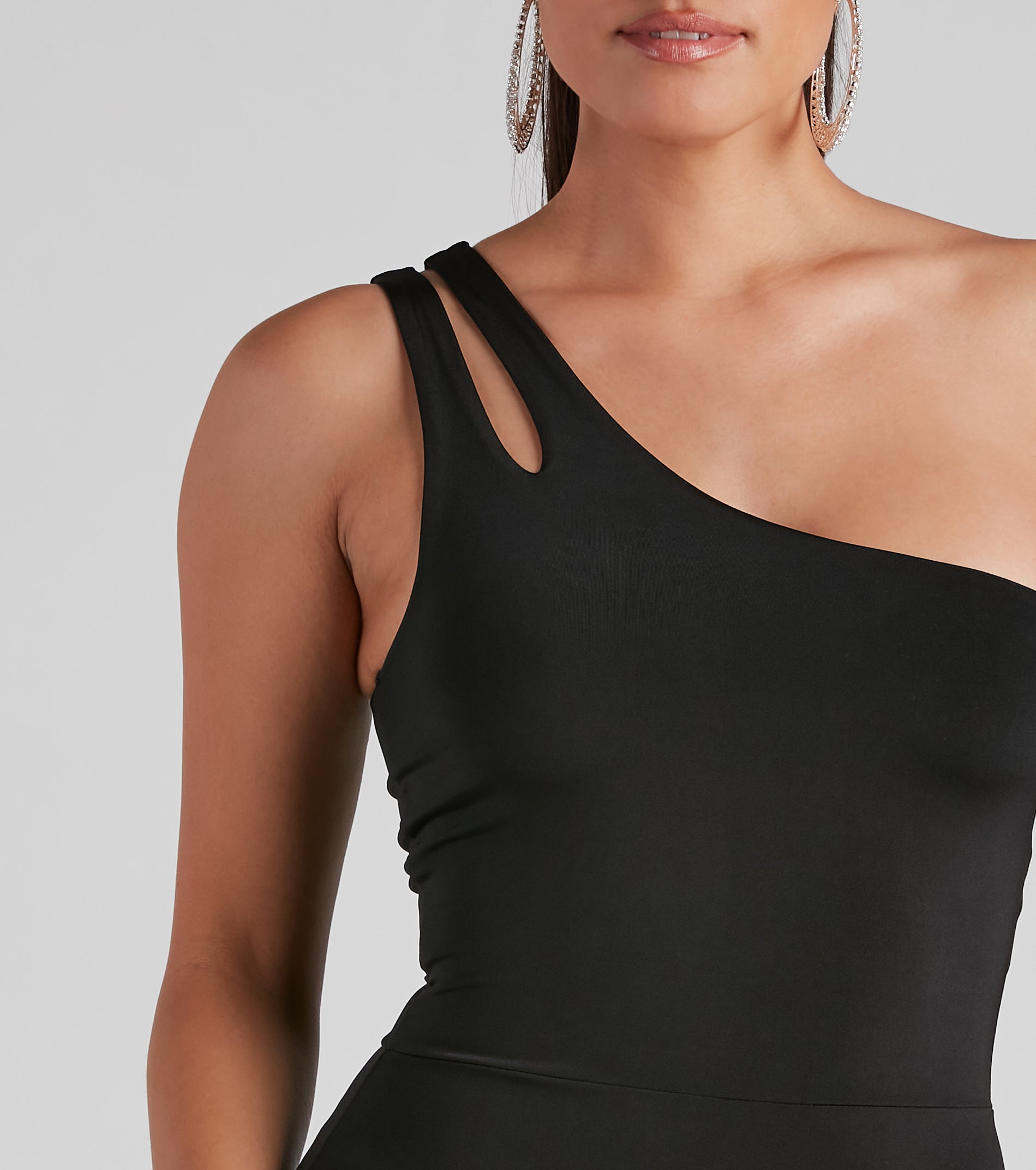 Koami Formal One Shoulder Dress - BLACK