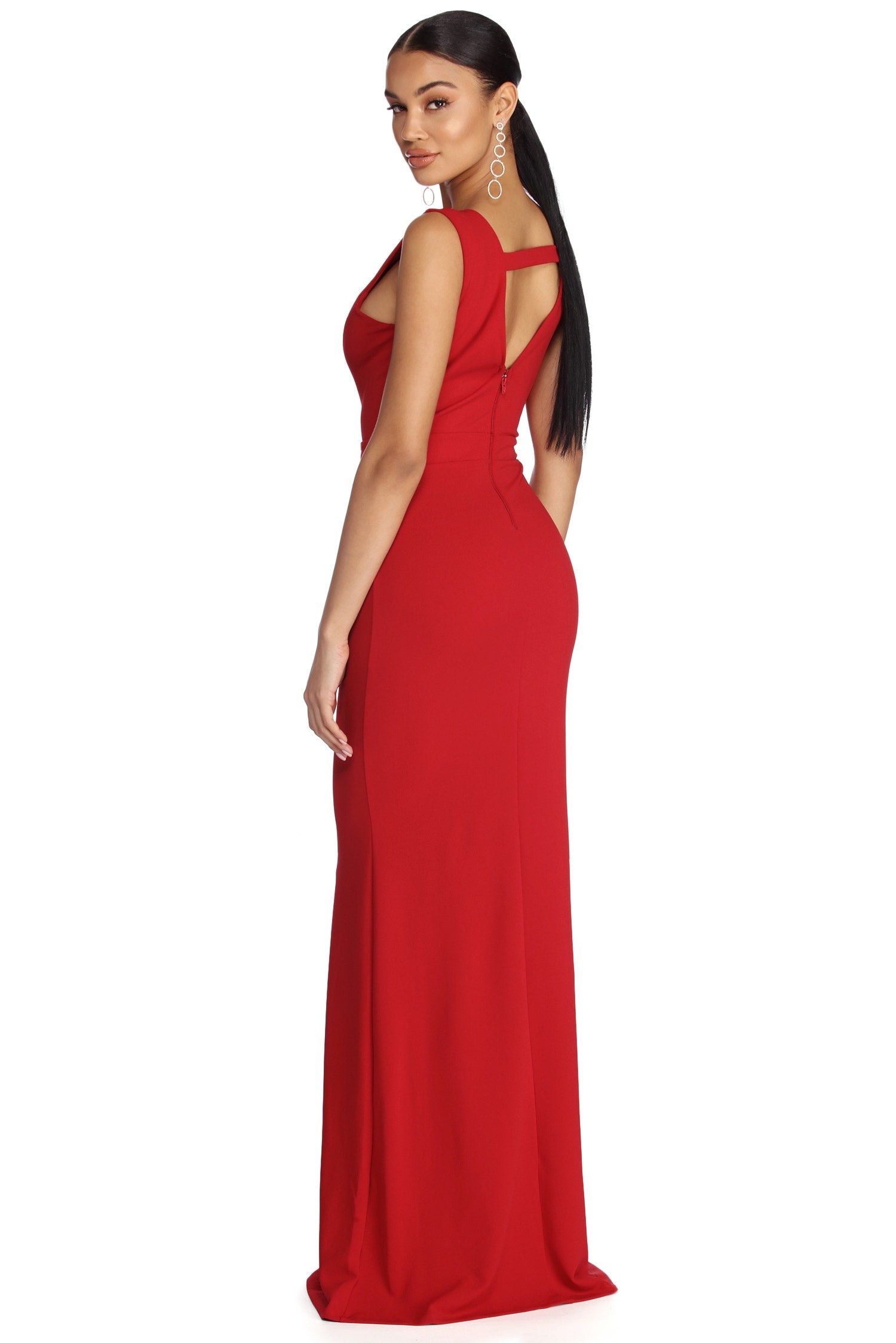Miriam Lady In Dress - RED