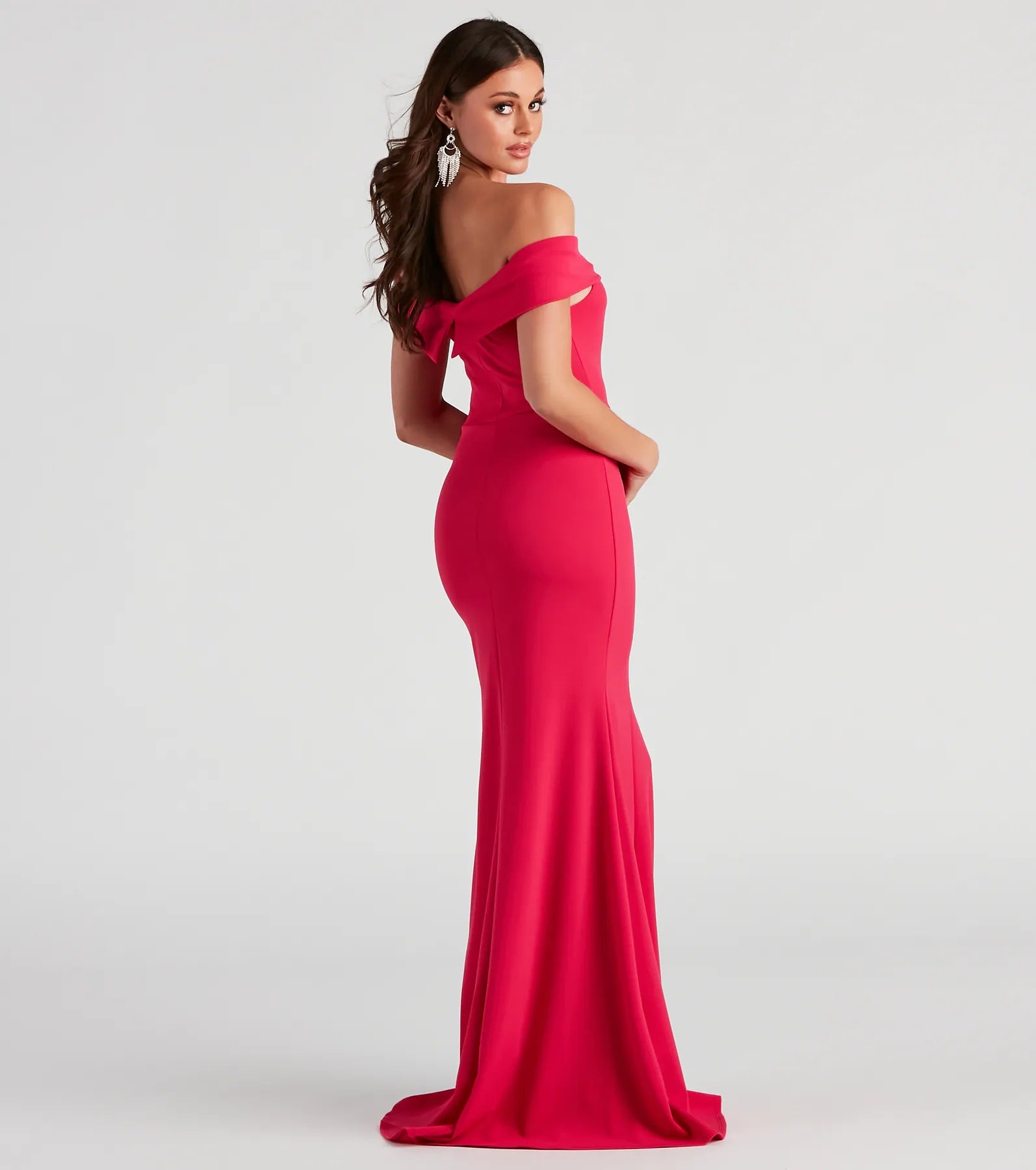 Layci Formal High Slit Dress - FUCHSIA