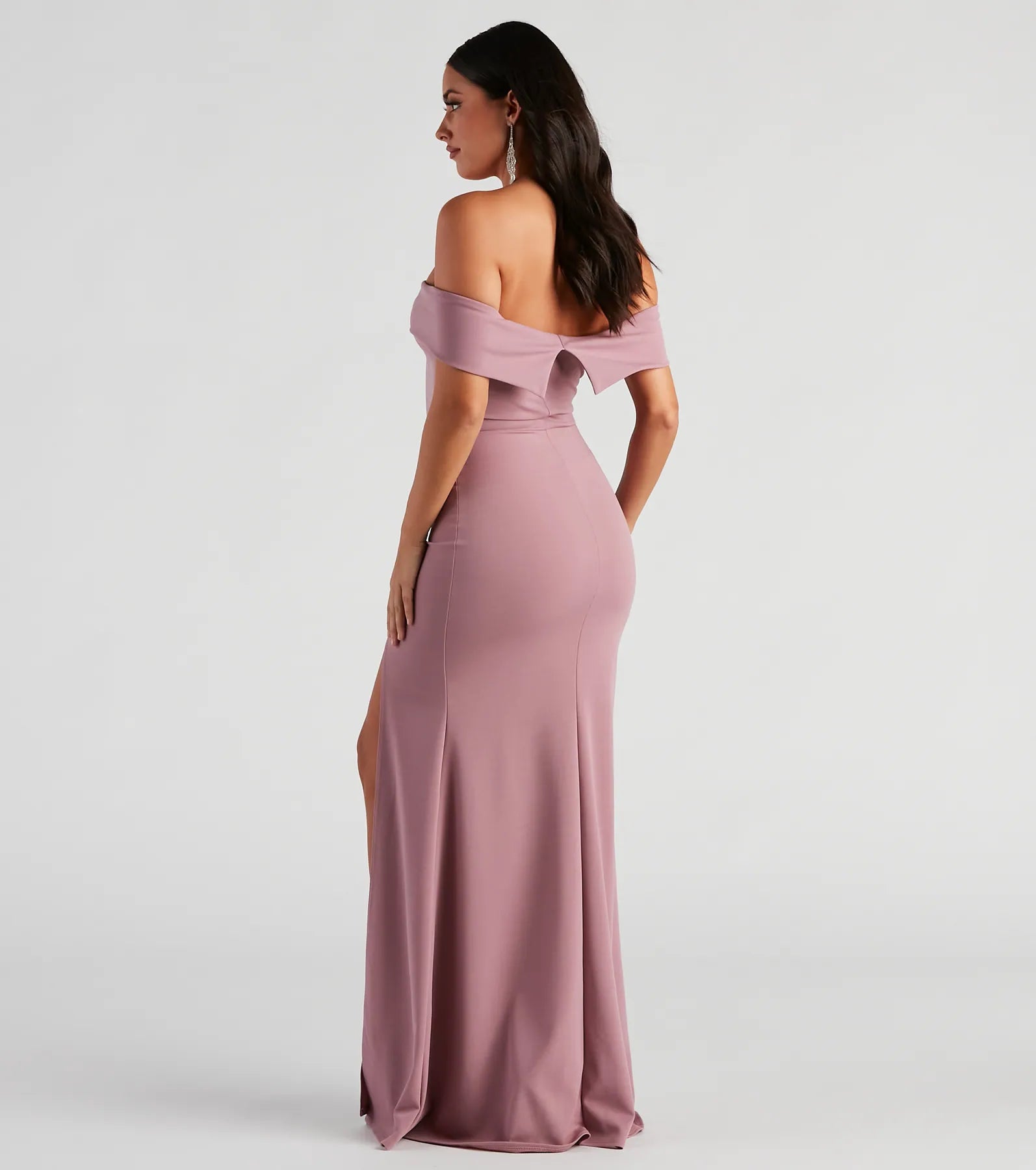 Layci Formal High Slit Dress - MAUVE
