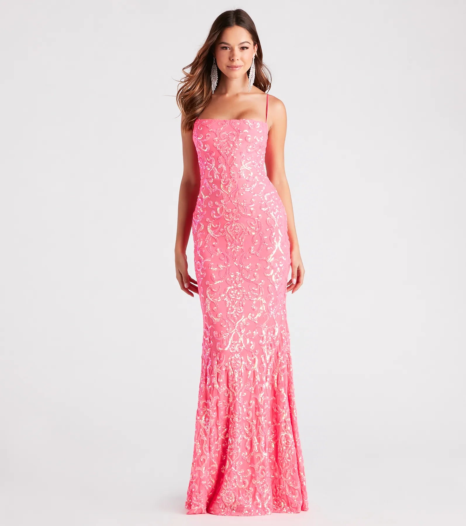 Noemi Formal Sequin A-Line Dress - PINK