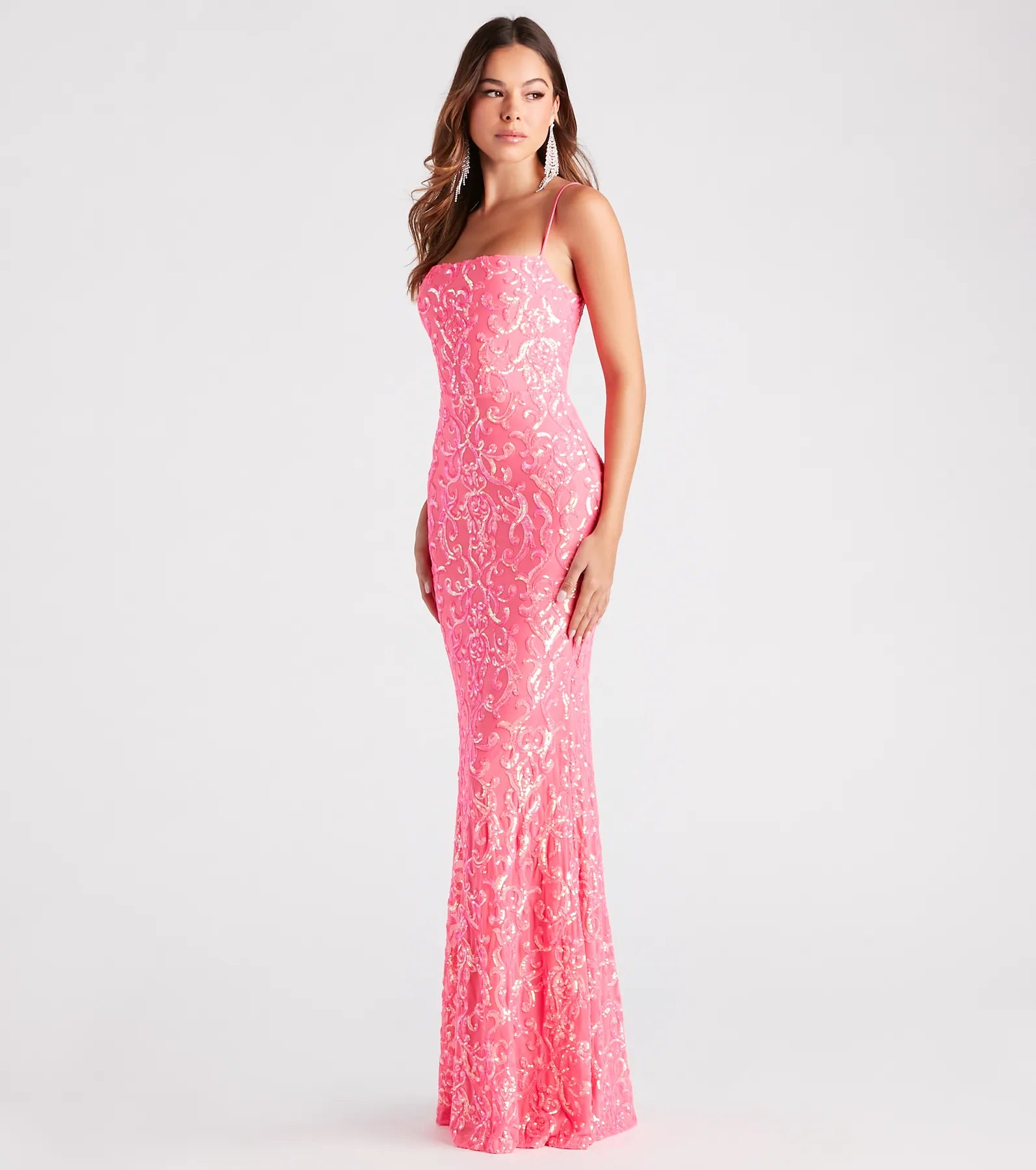 Noemi Formal Sequin A-Line Dress - PINK