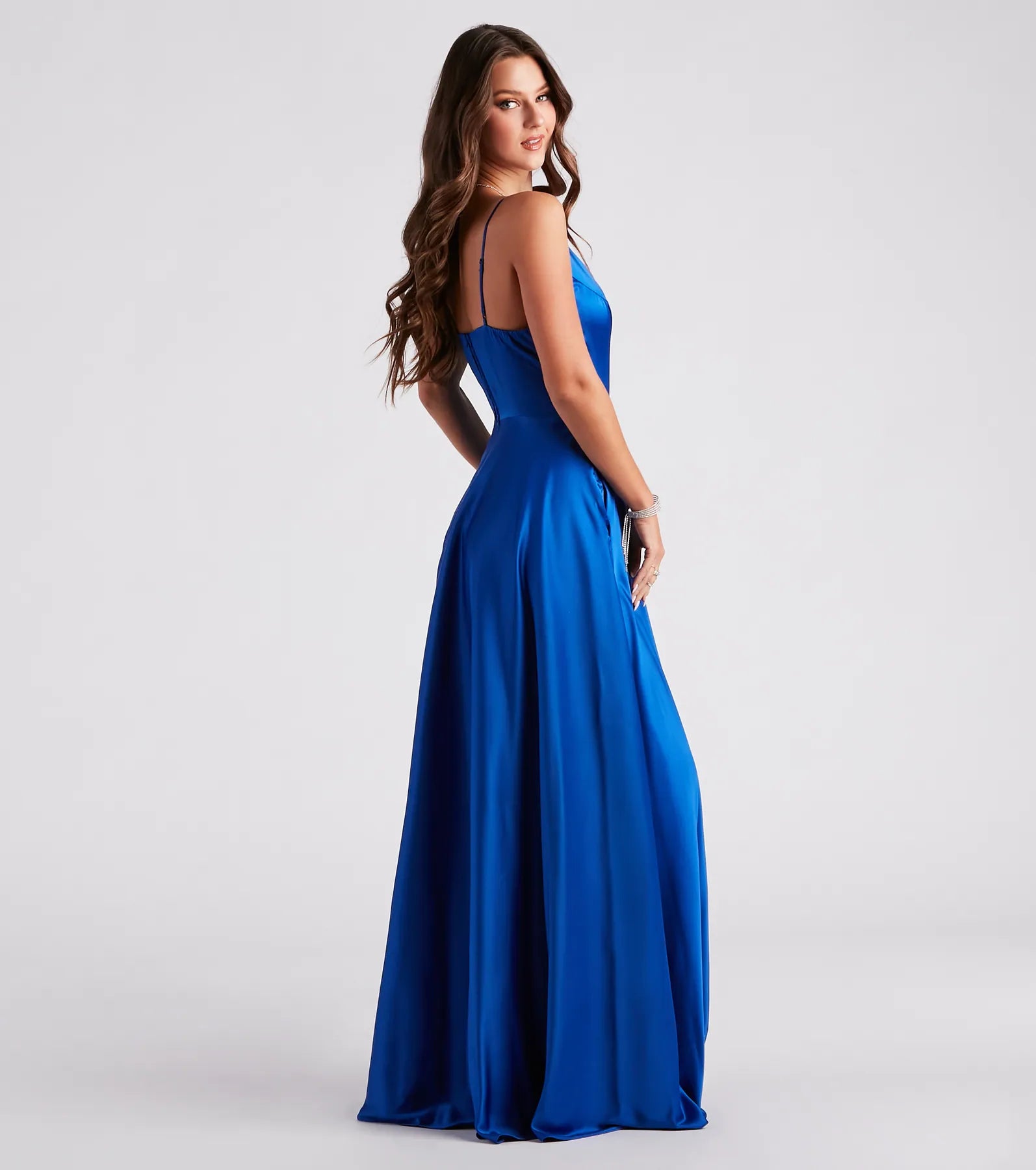 Juliet Formal High Slit Dress 2 - ROYAL
