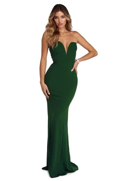 Sharon Wired V Dress - HUNTER