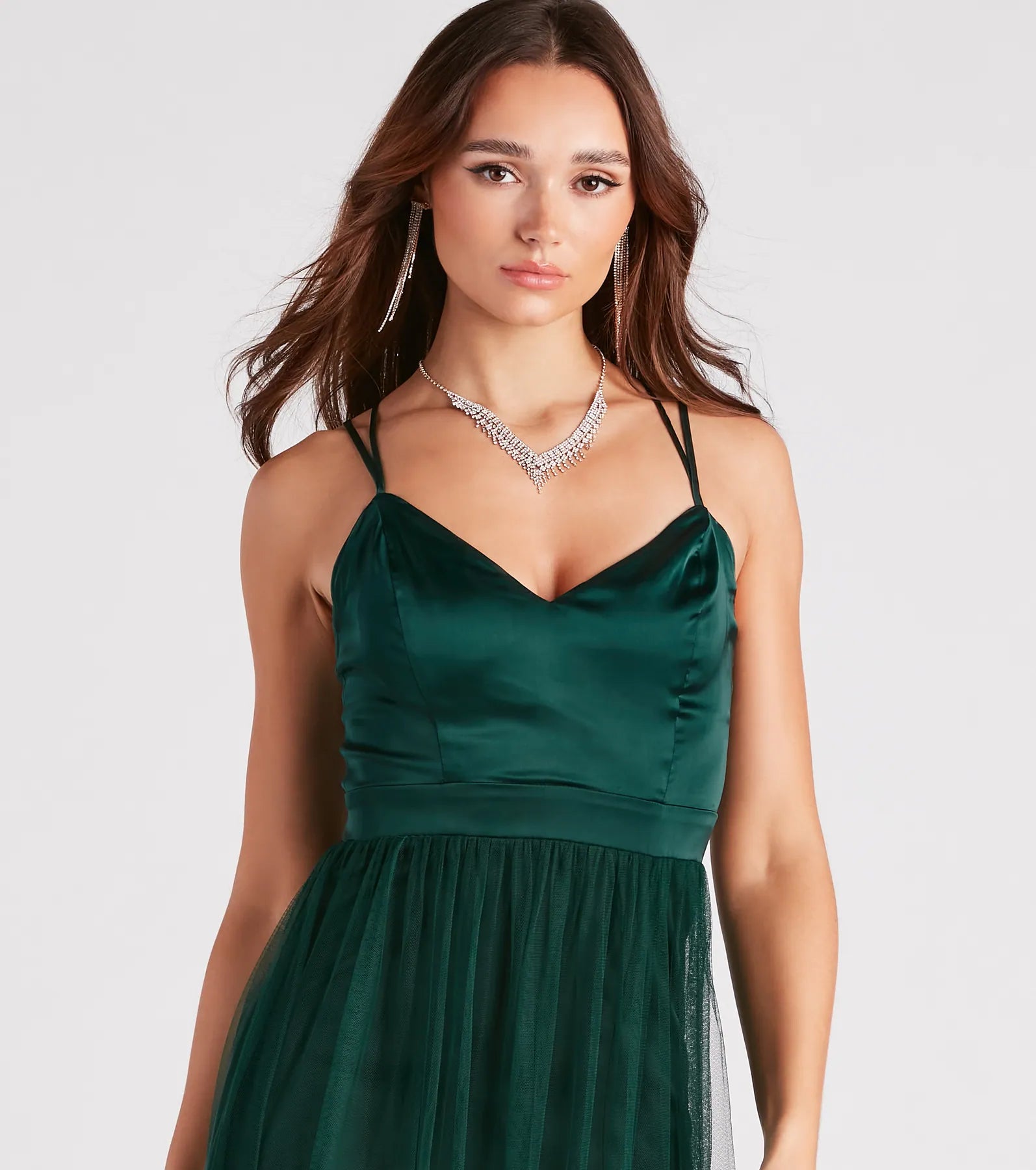 Haisley Formal Tulle And Satin Dress - HUNTER