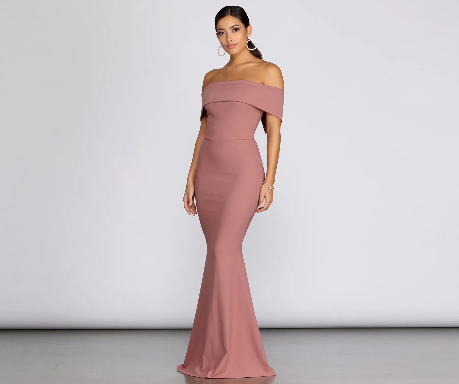 Maddison Sleeveless Mermaid Dress - MAUVE
