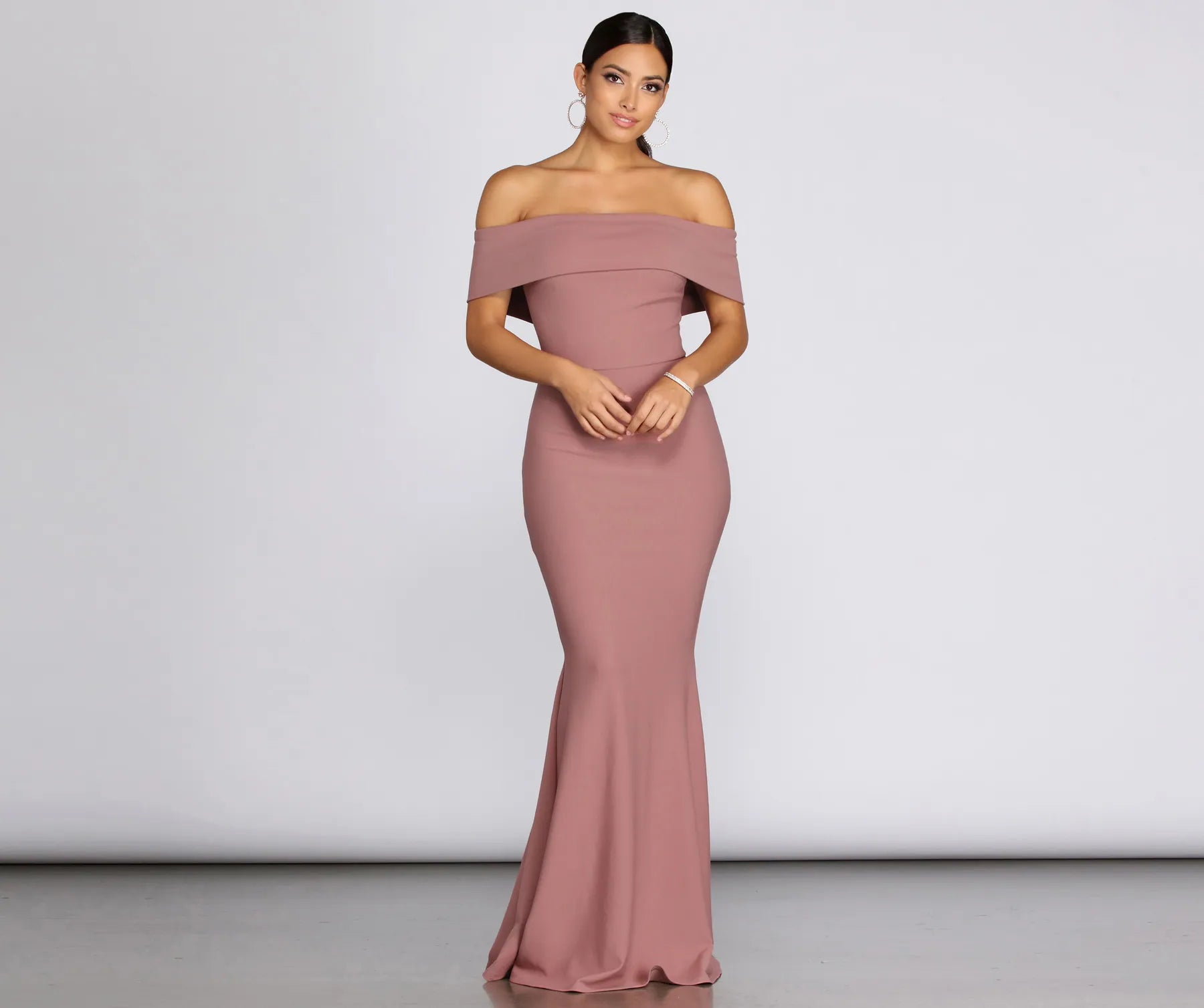 Maddison Sleeveless Mermaid Dress - MAUVE