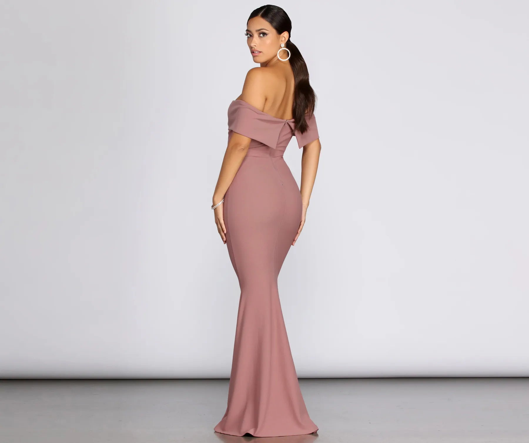 Maddison Sleeveless Mermaid Dress - MAUVE