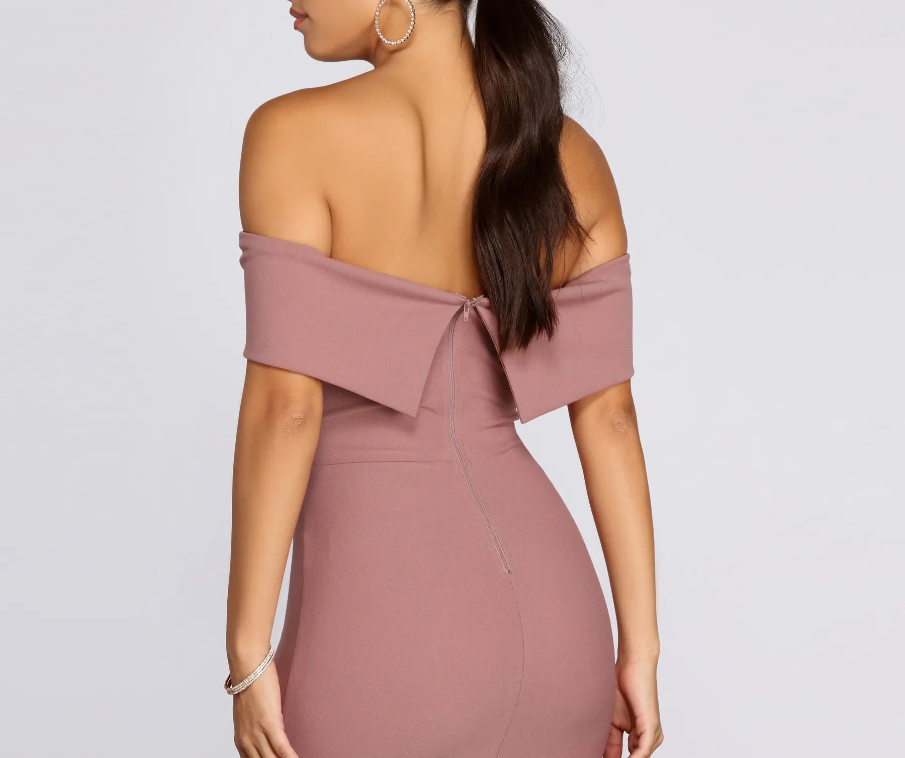 Maddison Sleeveless Mermaid Dress - MAUVE