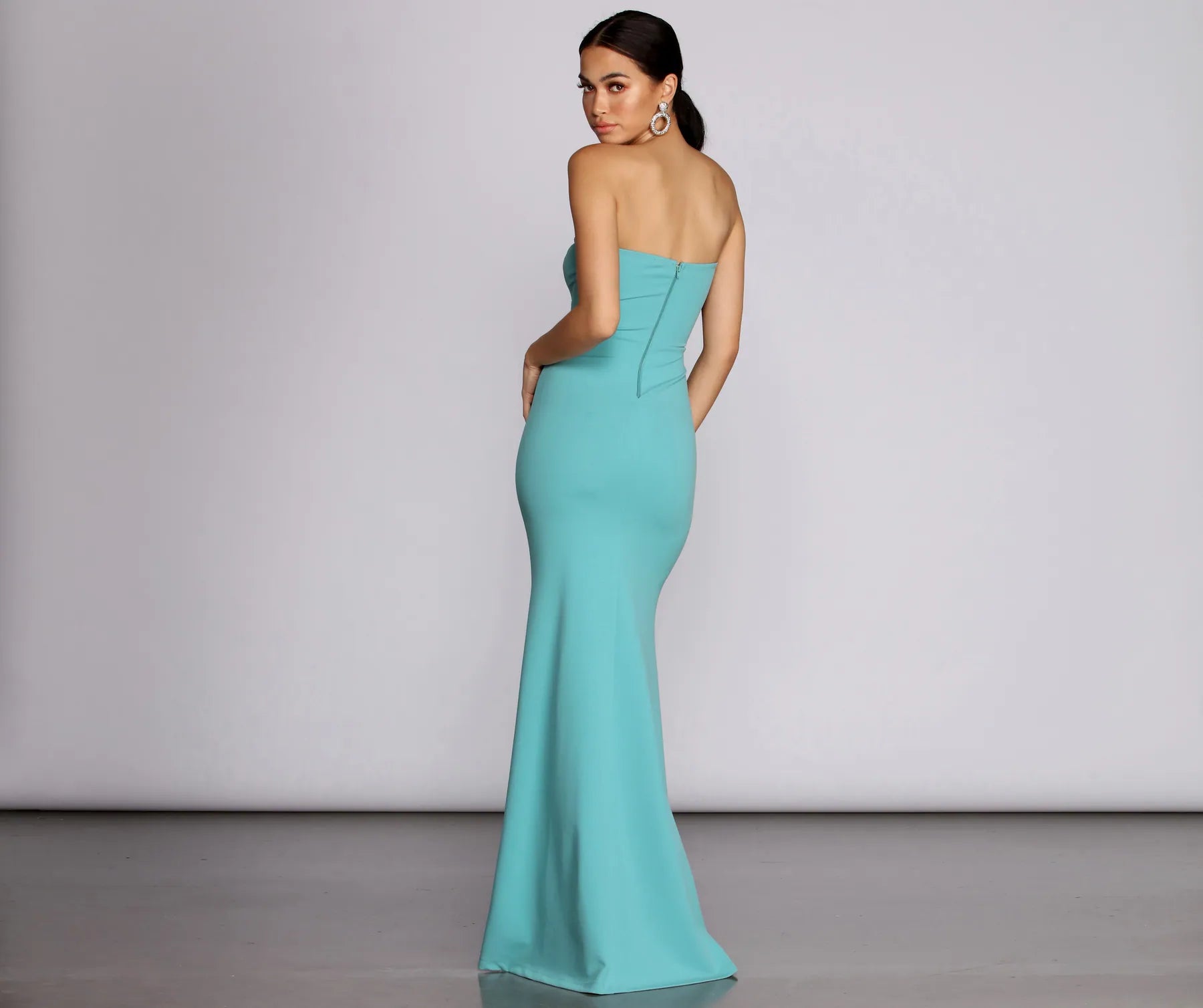 Sharon Wired V Dress - LIGHT BLUE