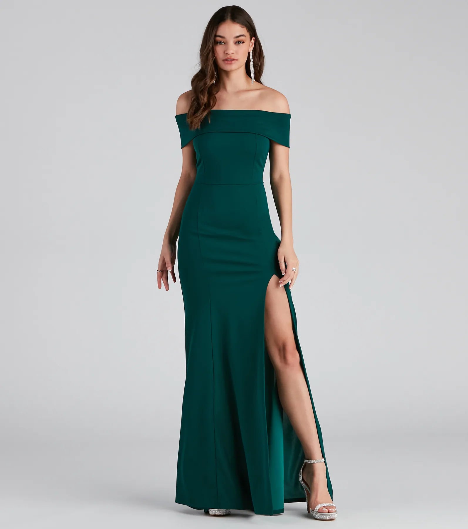 Layci Formal High Slit Dress - HUNTER