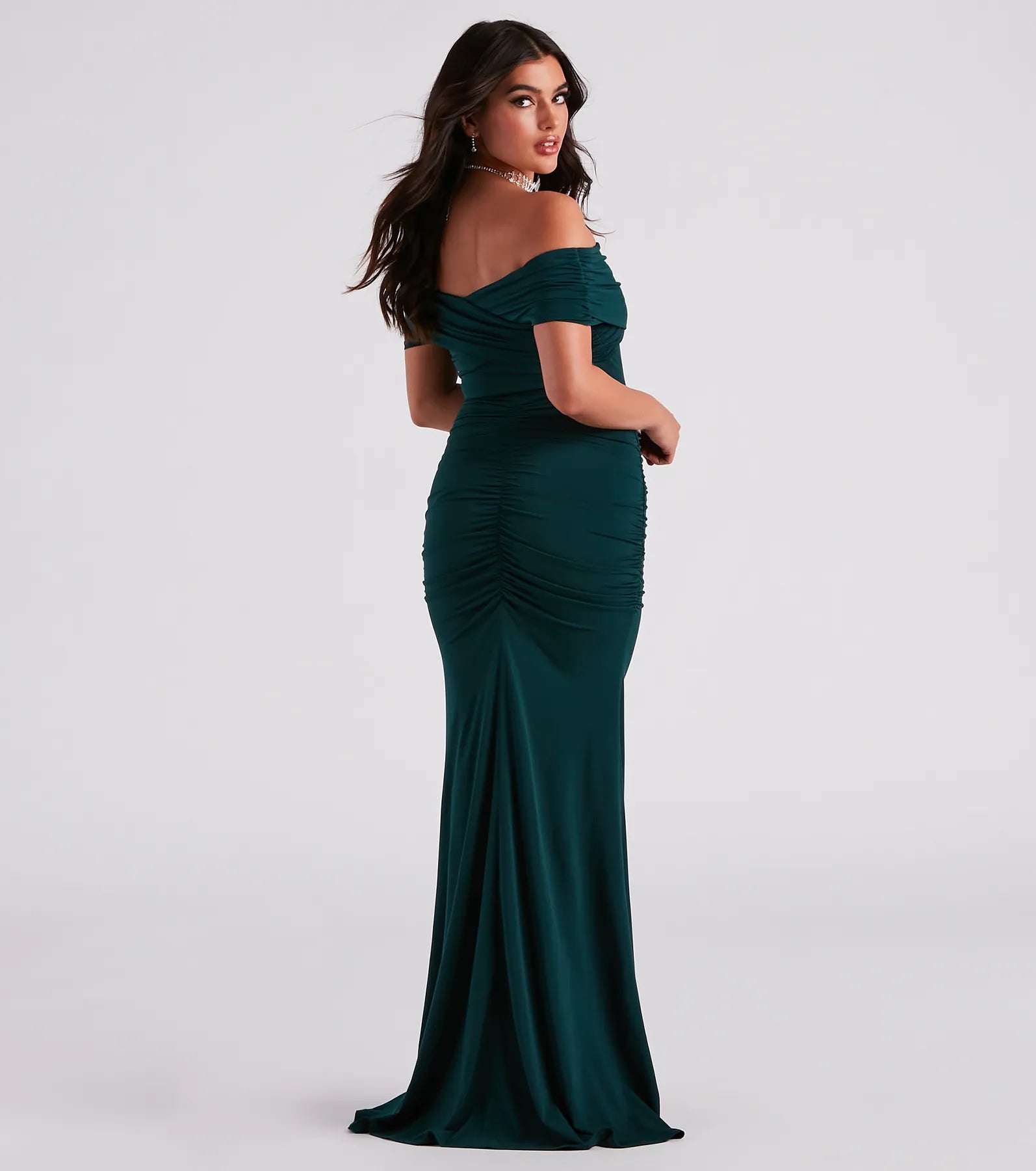 Layne Off-The-Shoulder Mermaid Formal Dress - HUNTER