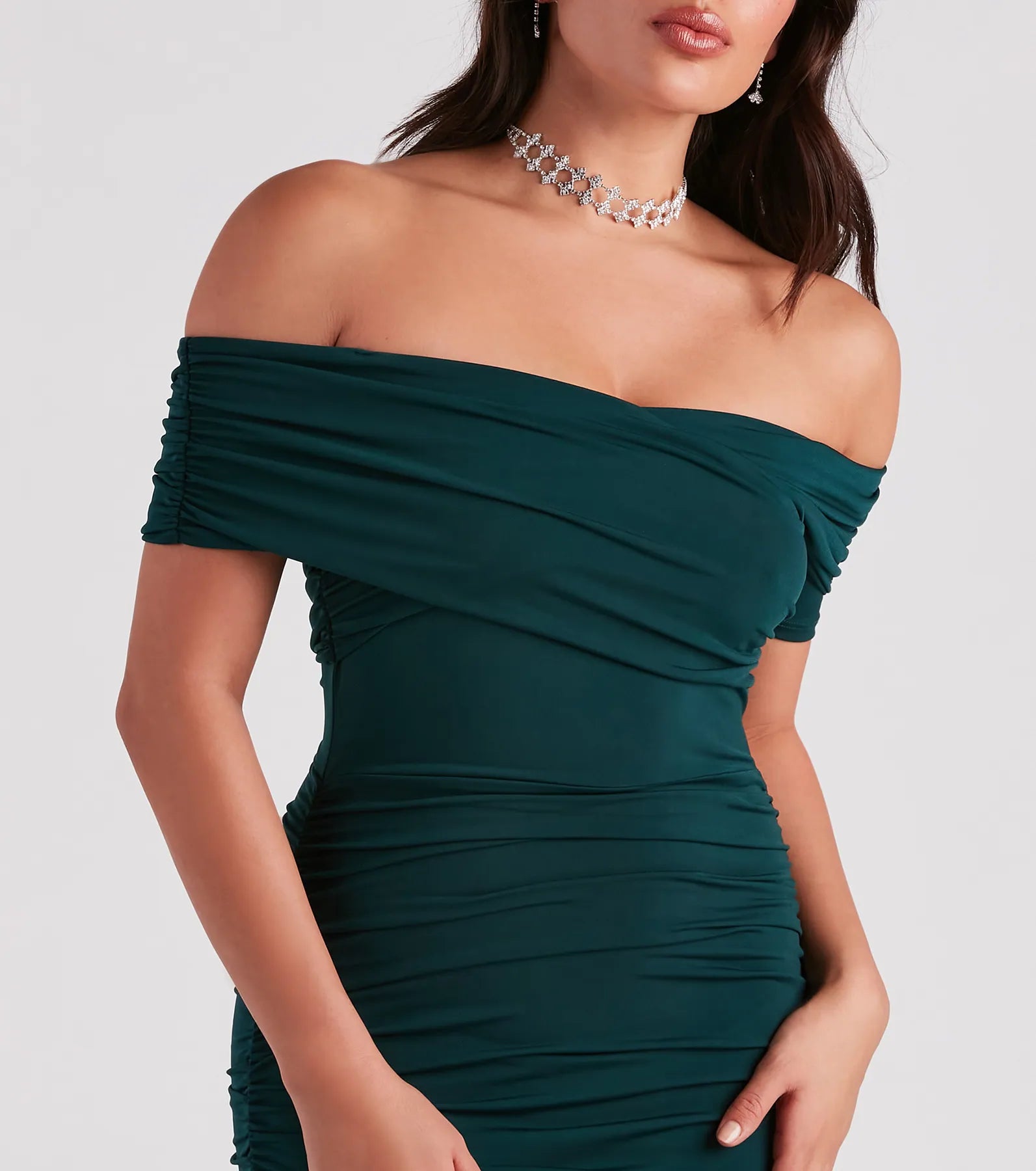 Layne Off-The-Shoulder Mermaid Formal Dress - HUNTER