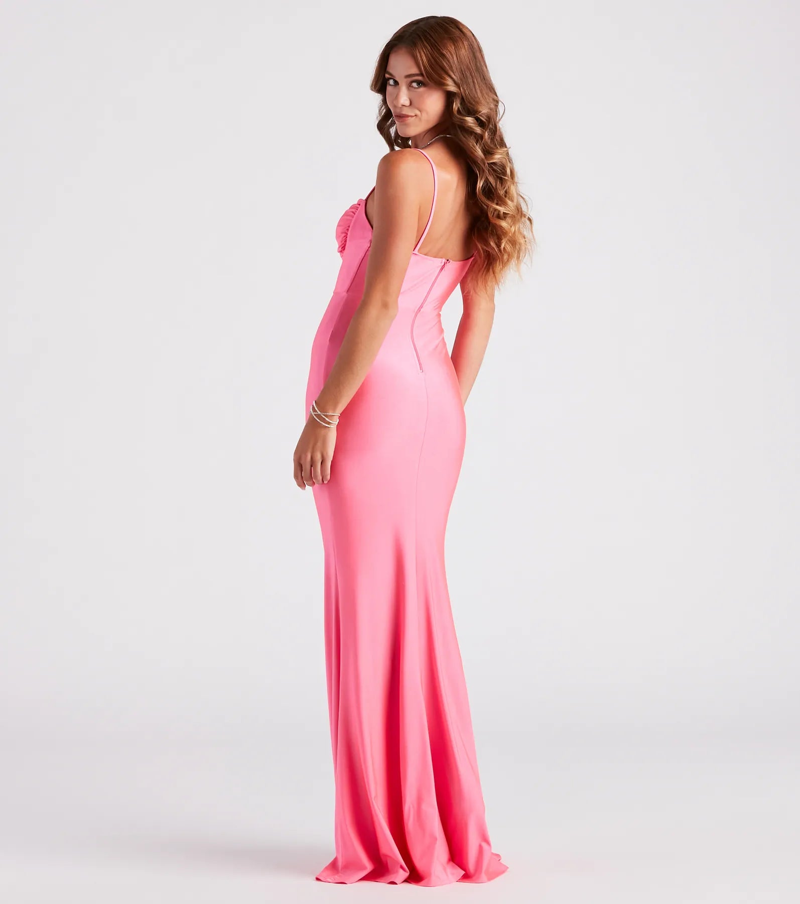 Eliza Sleeveless Formal Mermaid Dress - PINK