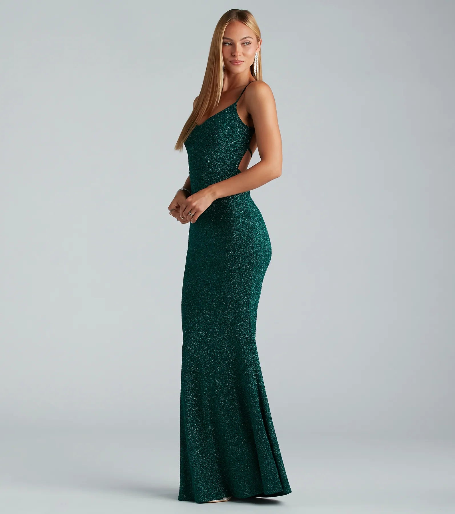 Irene Formal Backless Glitter Mermaid Dress - HUNTER-2