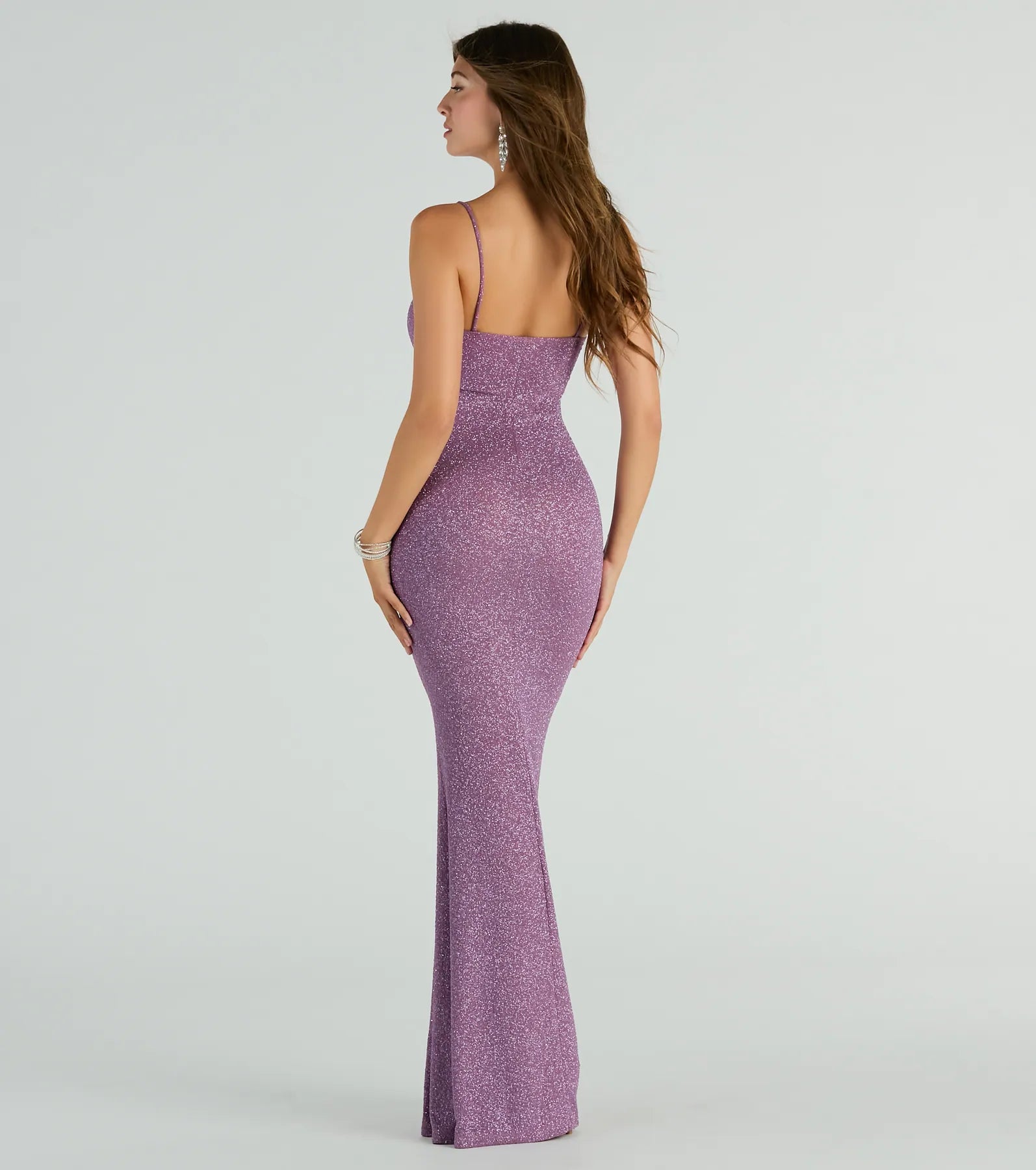 Ainsley Glittering Evening Gown - LAVENDER-2