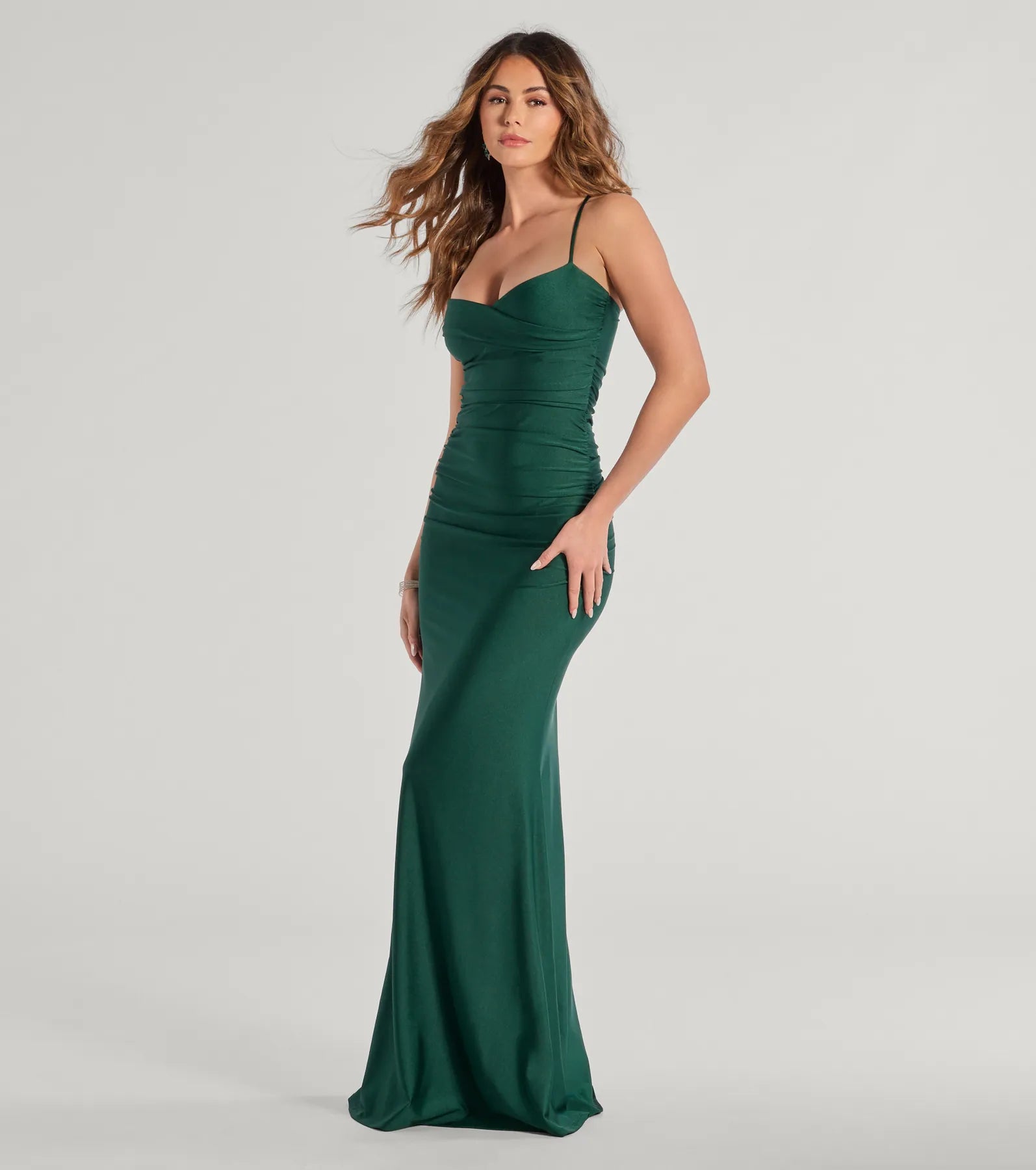 Maisie Sweetheart Ruched Mermaid Formal Dress - HUNTER