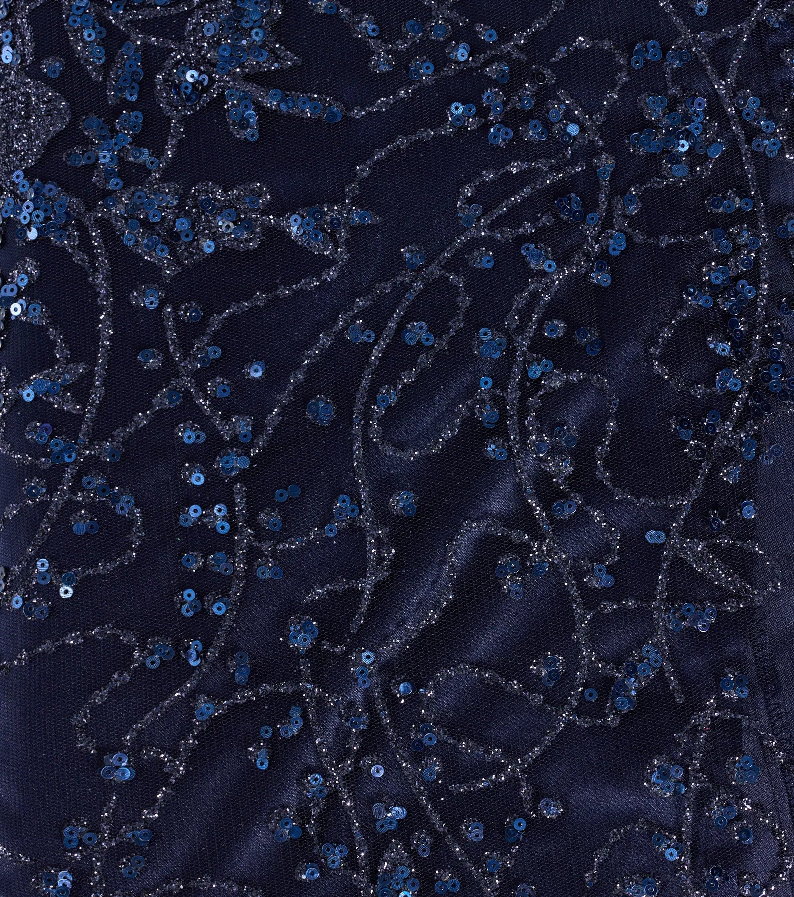 Lauren Sweetheart A-Line Glitter Sequin Dress - NAVY