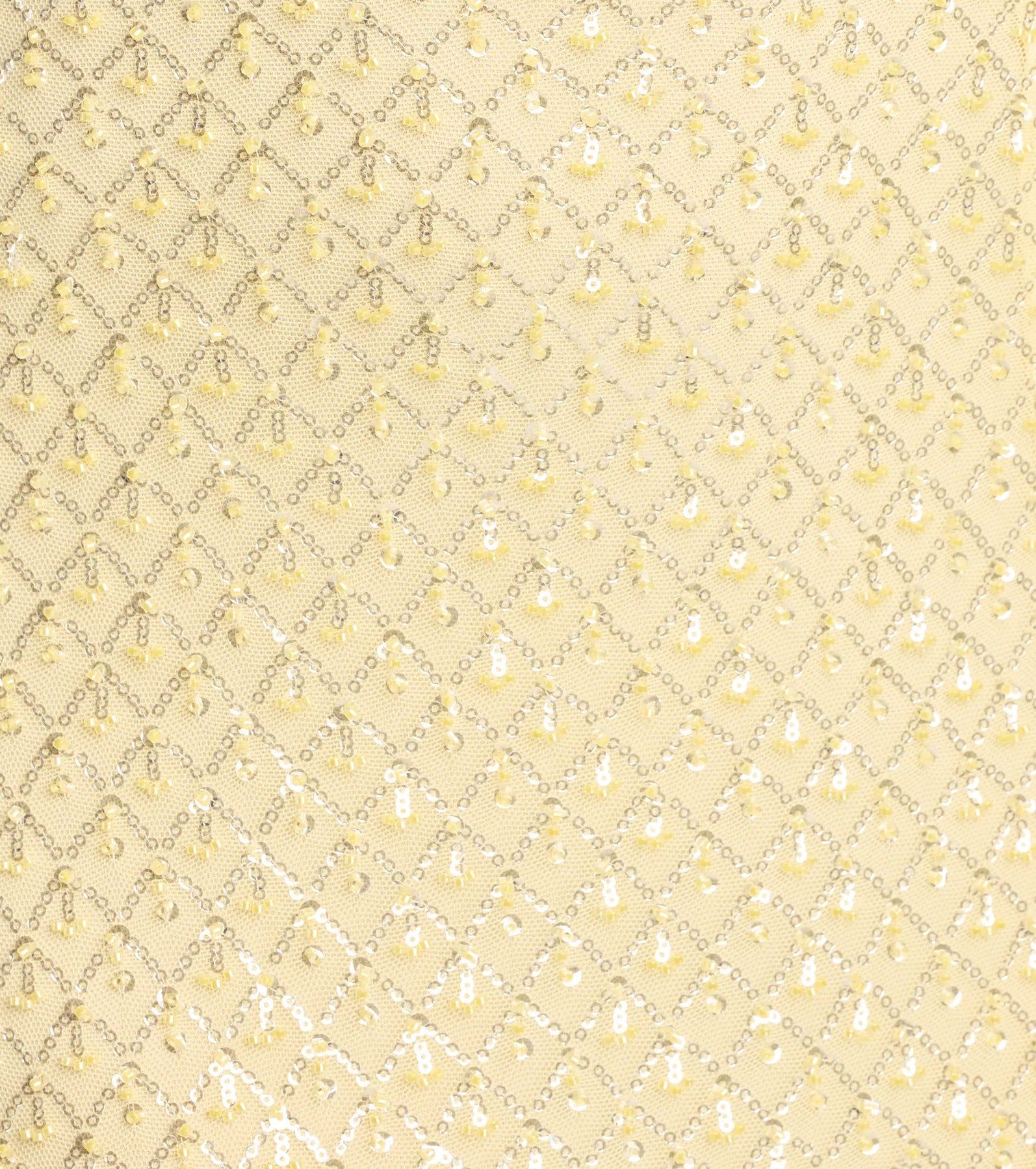 Hollie Lace-Up Mermaid Sequin Beaded Formal Dress - YELLOW