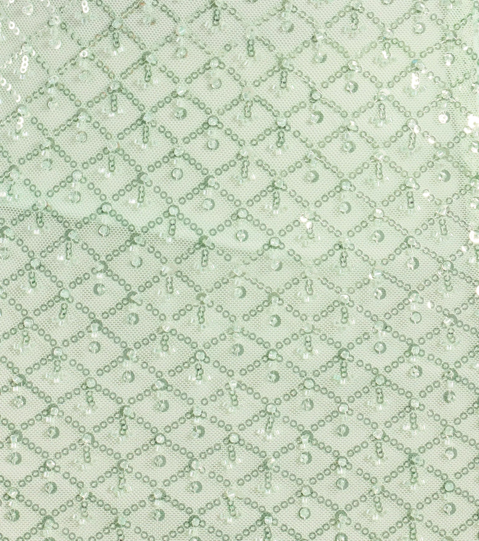 Hollie Lace-Up Mermaid Sequin Beaded Formal Dress - SAGE