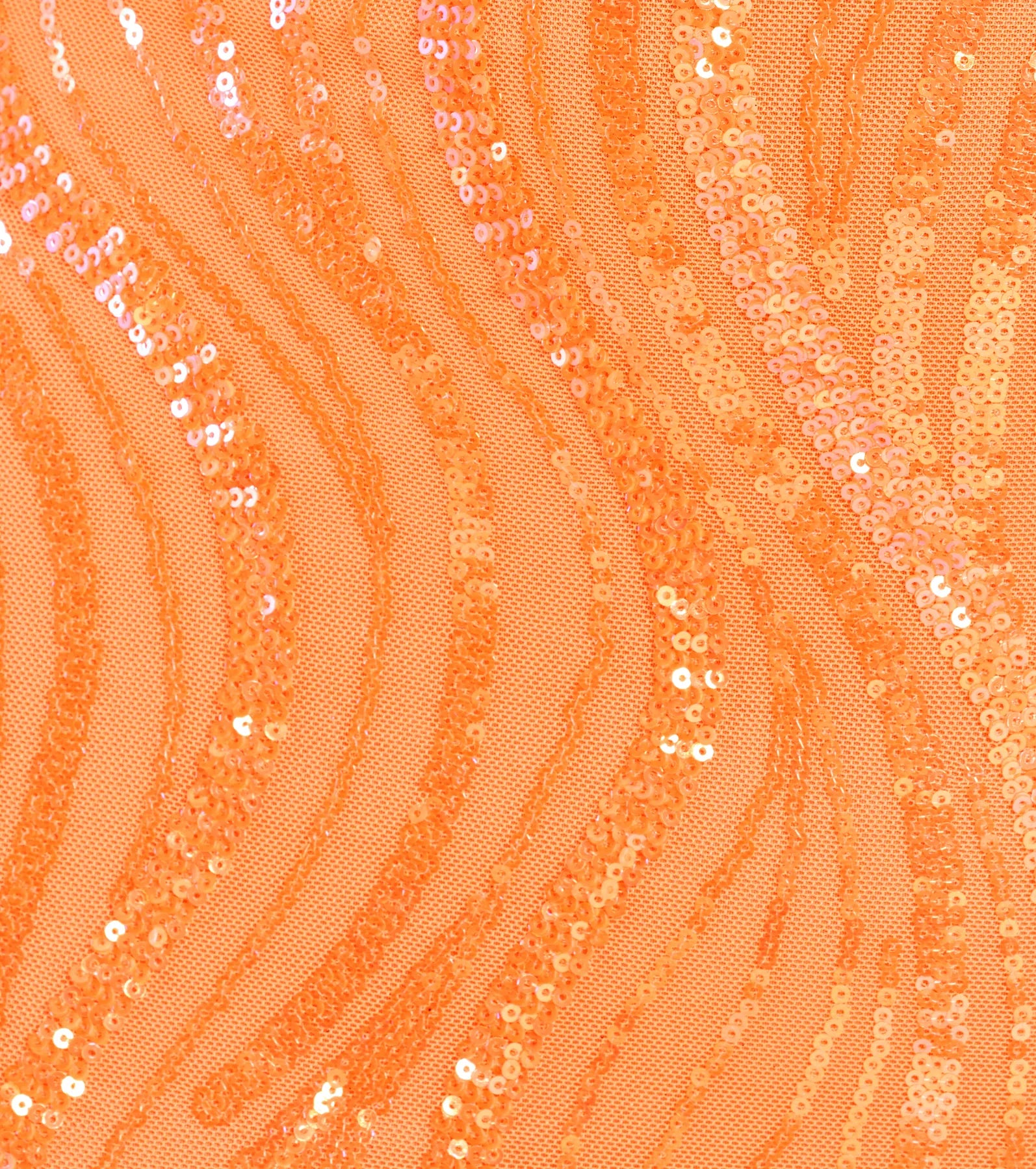 Ashleigh Lace-Up Corset Sequin Formal Dress - NEON ORANGE