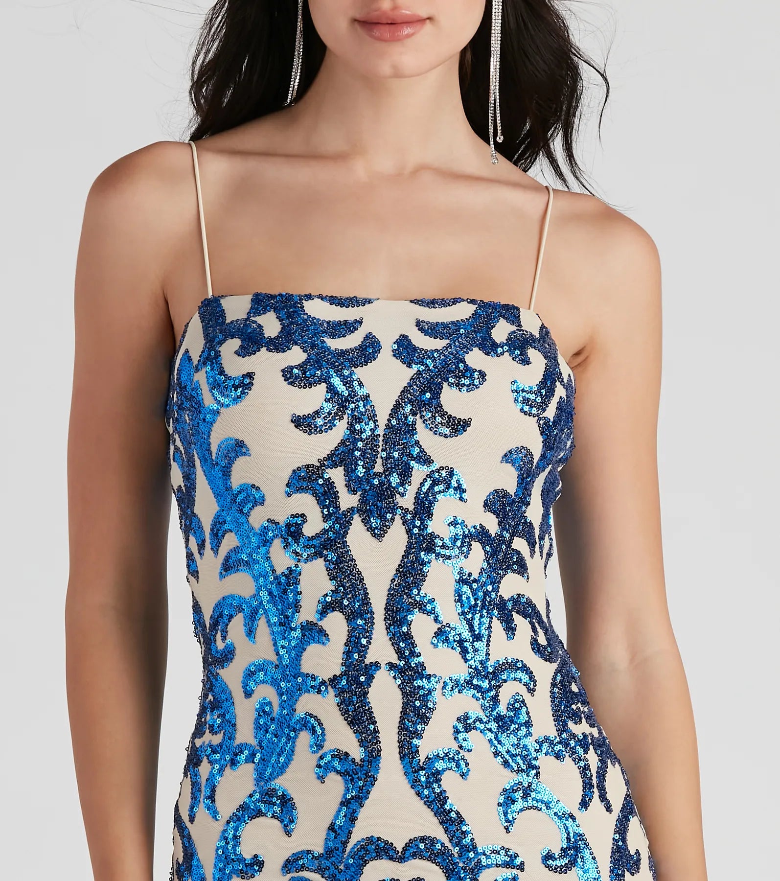 Live It Up Sequin Mini Dress - ROYAL