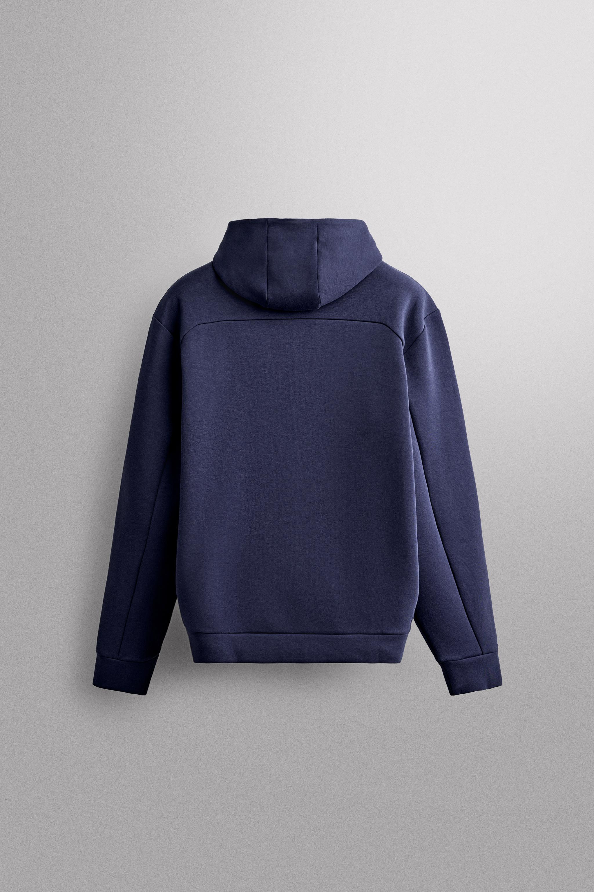 TECHNICAL ZIP-UP HOODIE - Cornflower blue