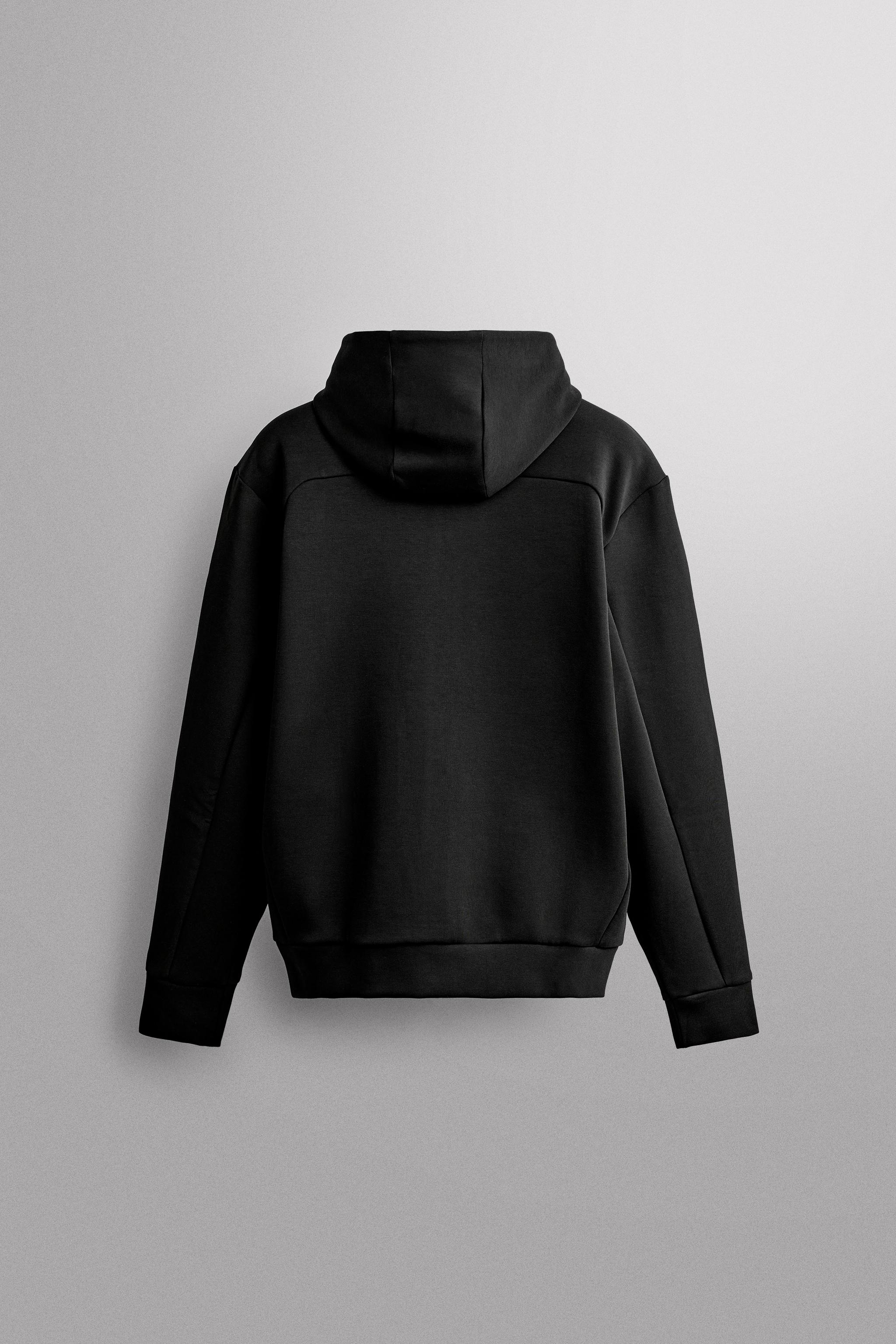 TECHNICAL ZIP-UP HOODIE - Black